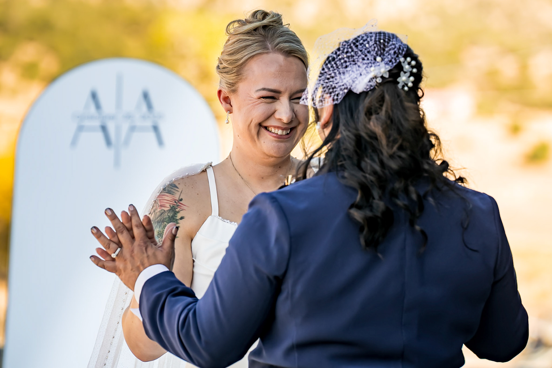 Fun Lesbian Fall Wedding at Marchand Ranch Events and Weddings in Canon City, Colorado