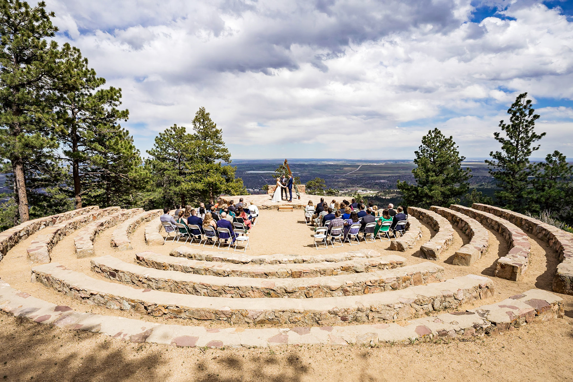 Fun, vibrant wedding at Sunrise Amphitheater in Boulder, Colorado