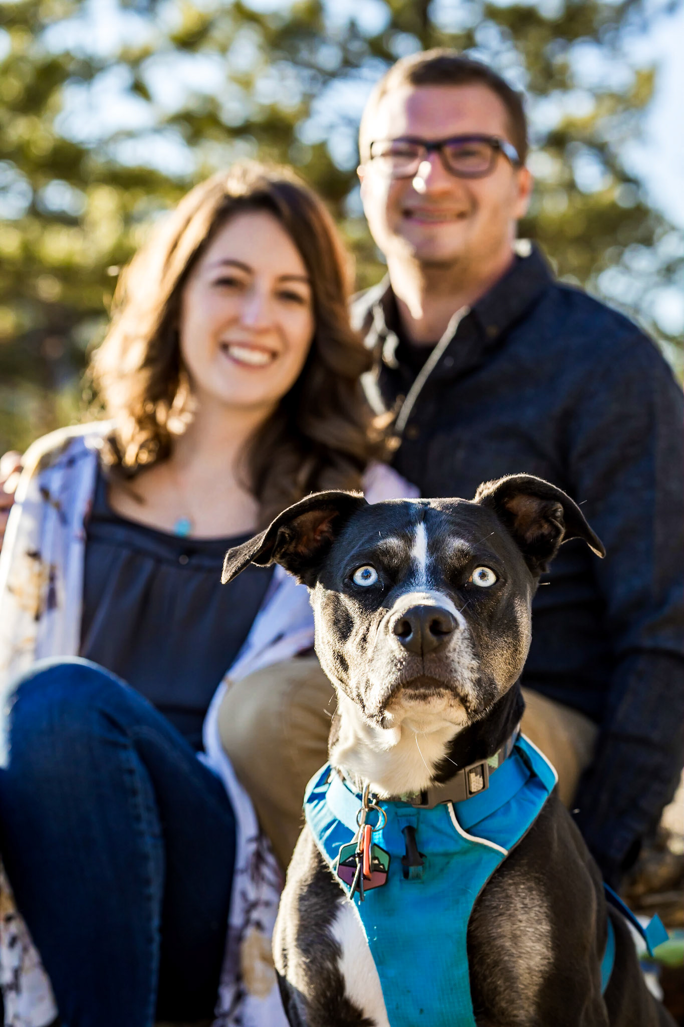 Engagement Session with Dog in Boulder, Colorado - Bonnie Photo