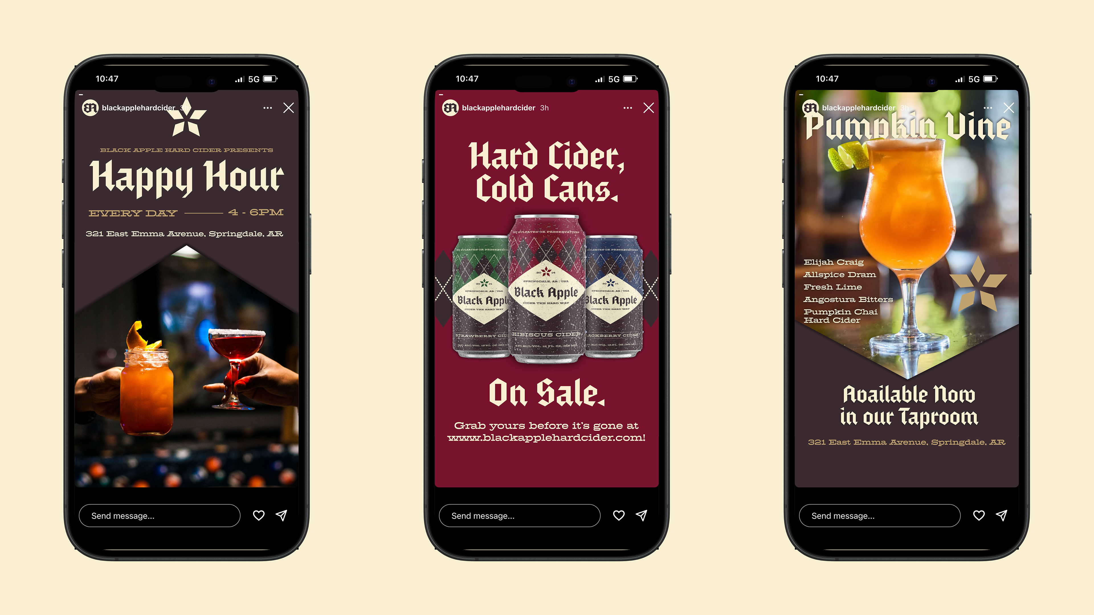 Black Apple Instagram Stories, 2025, 1080 x 1920 px.