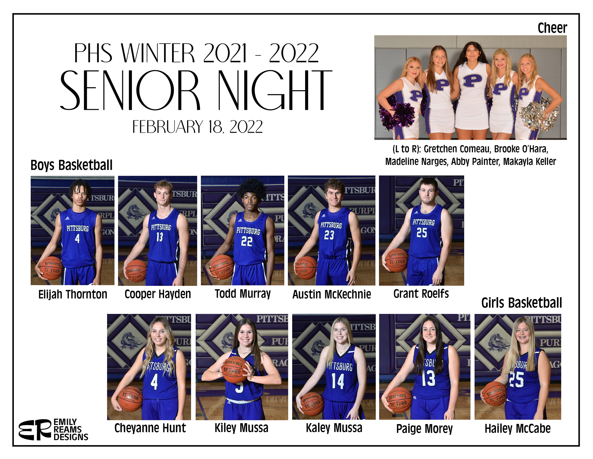 pittsburg winter senior night flyer front