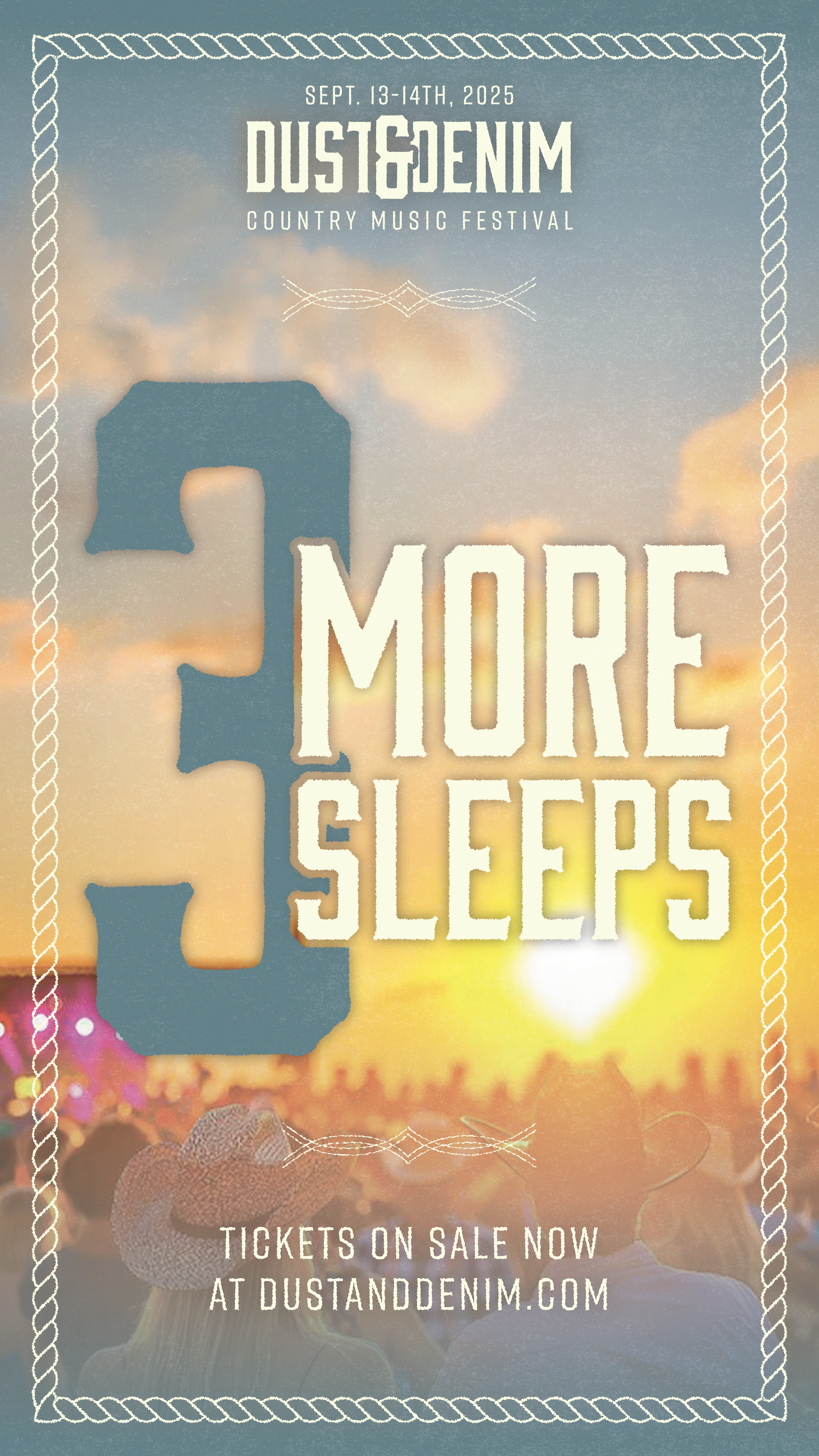 Dust and Denim Countdown #2 2025, Instagram story, 1080 x 1920 px