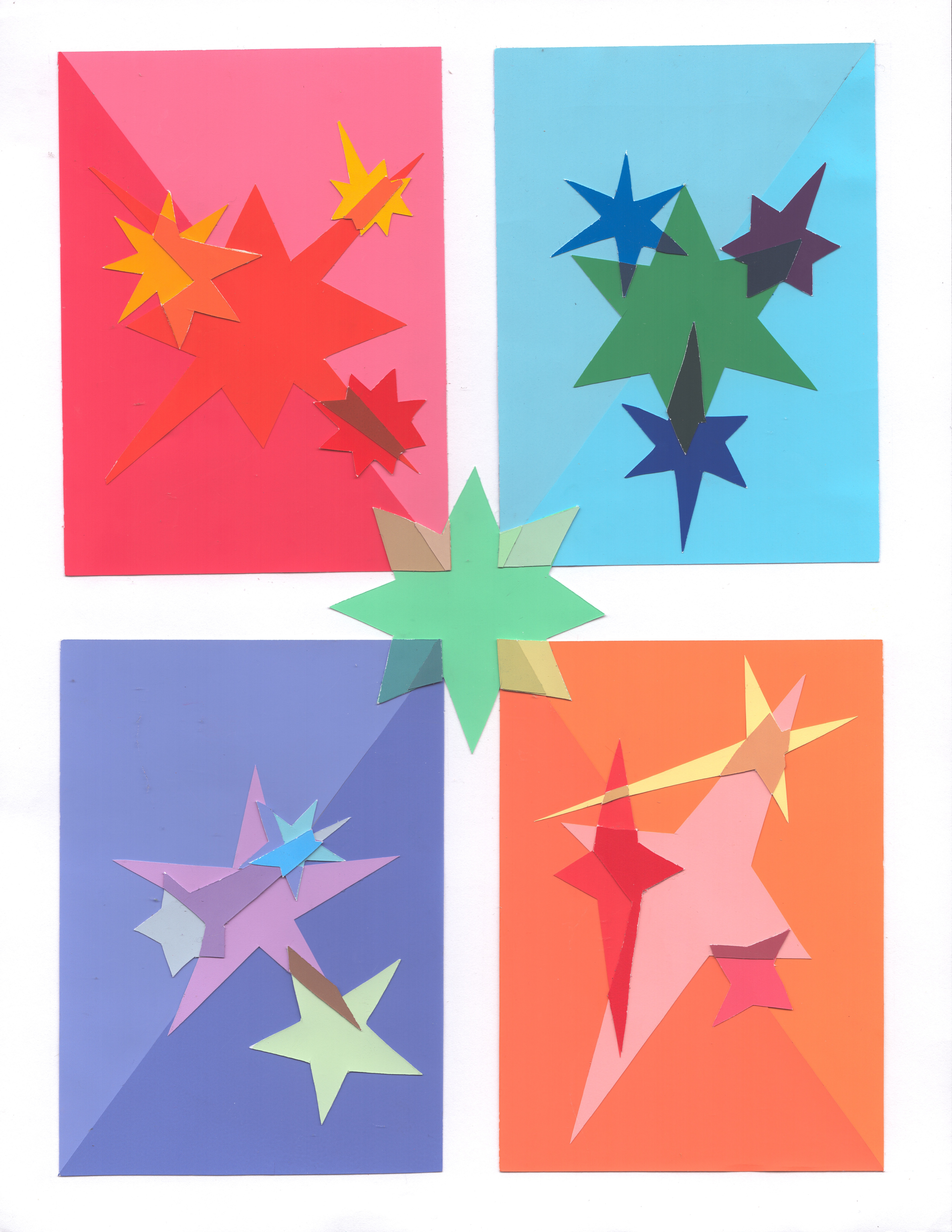 Color & Context (ARTS 1929C), Interaction Study, 2023, collage, cut paper on cardstock, 8.5 x 11 in  