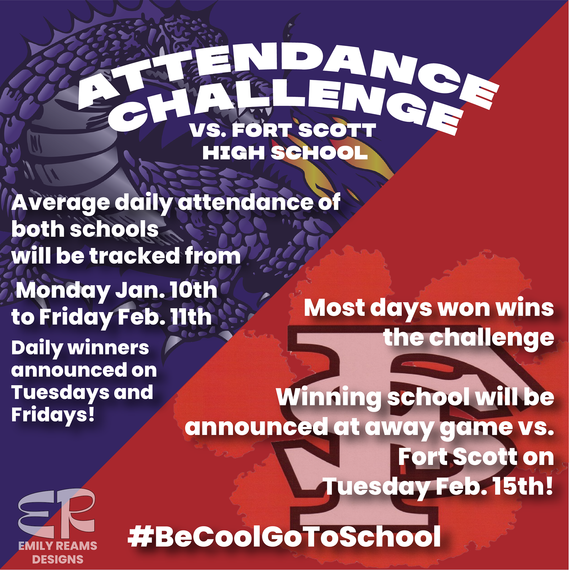 attendance challenge instagram post design