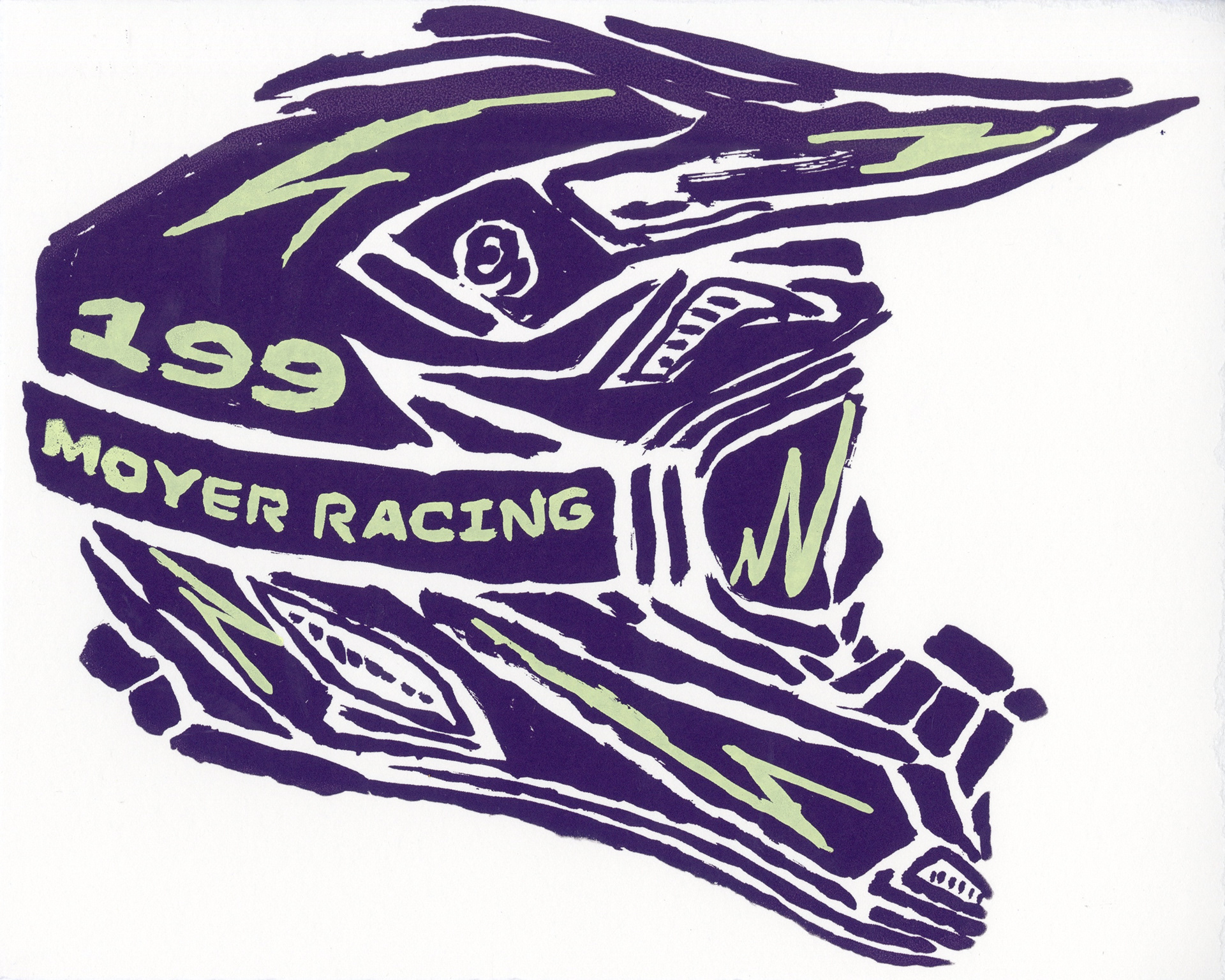 "Moyer Racing", 2026, screenprint, 10 x 8 in.