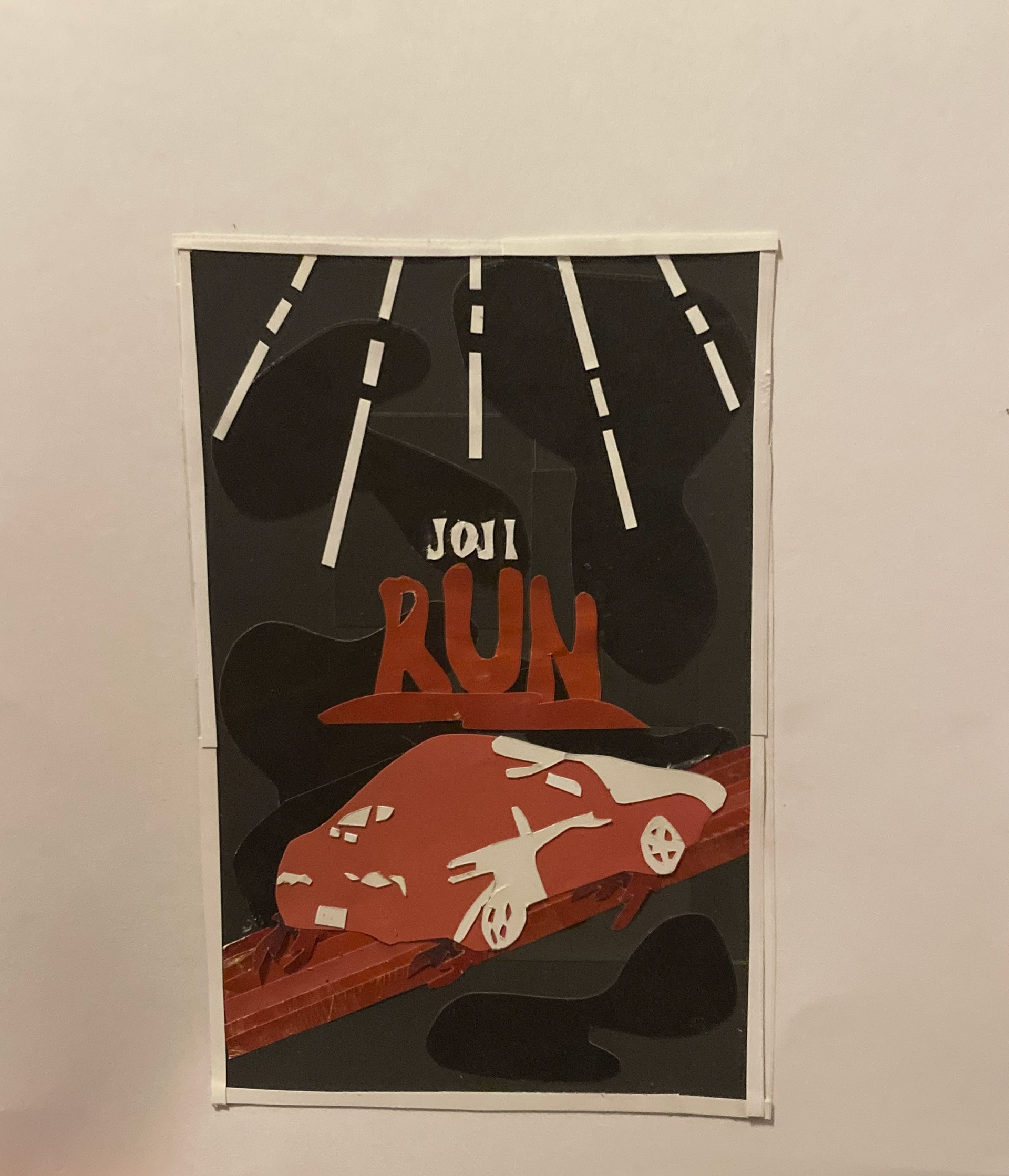 Visual Scores Poster - Run by Joji as Cut Paper Collage