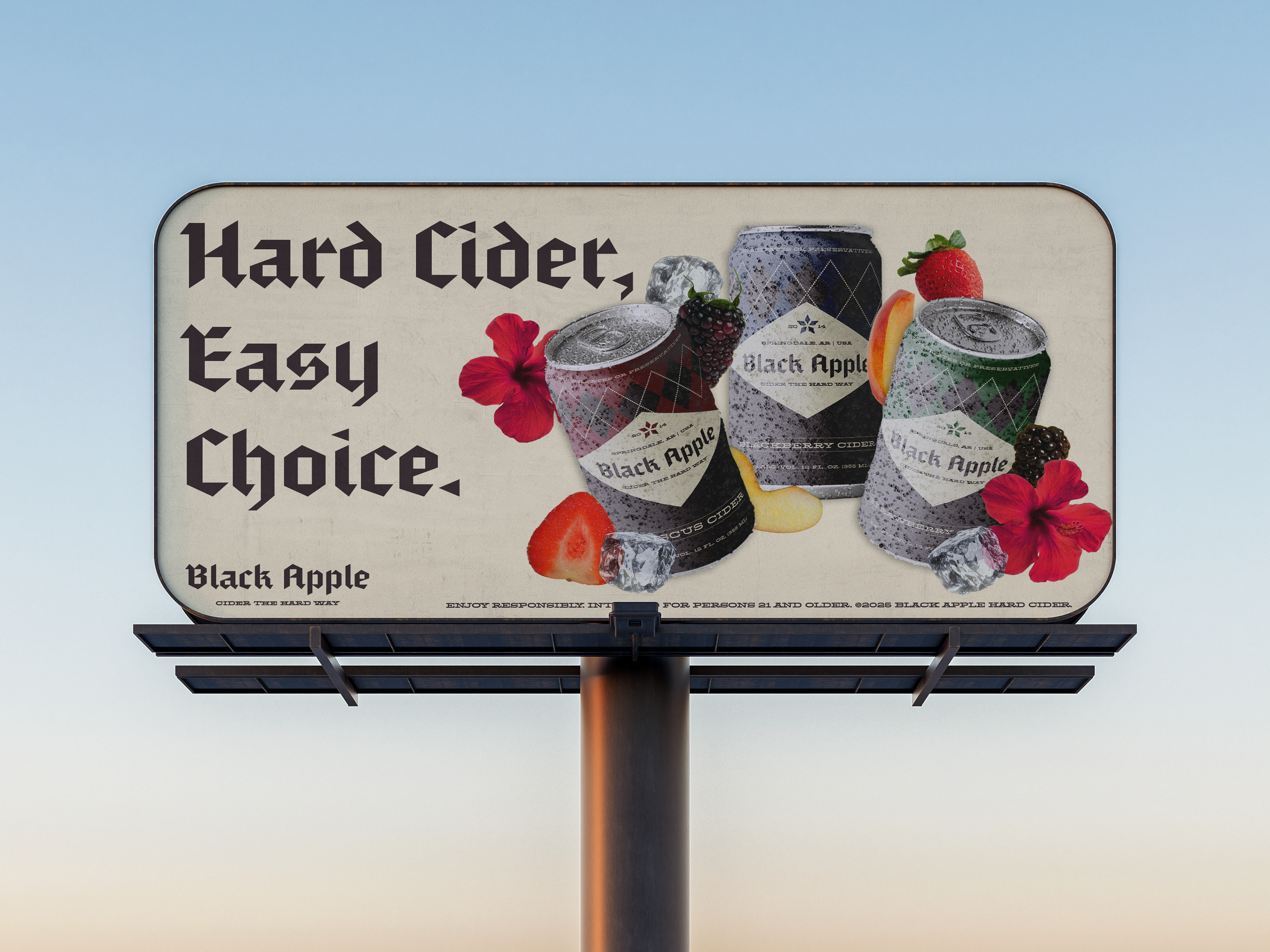 Black Apple Billboard, 2025, 25 x 48 ft.