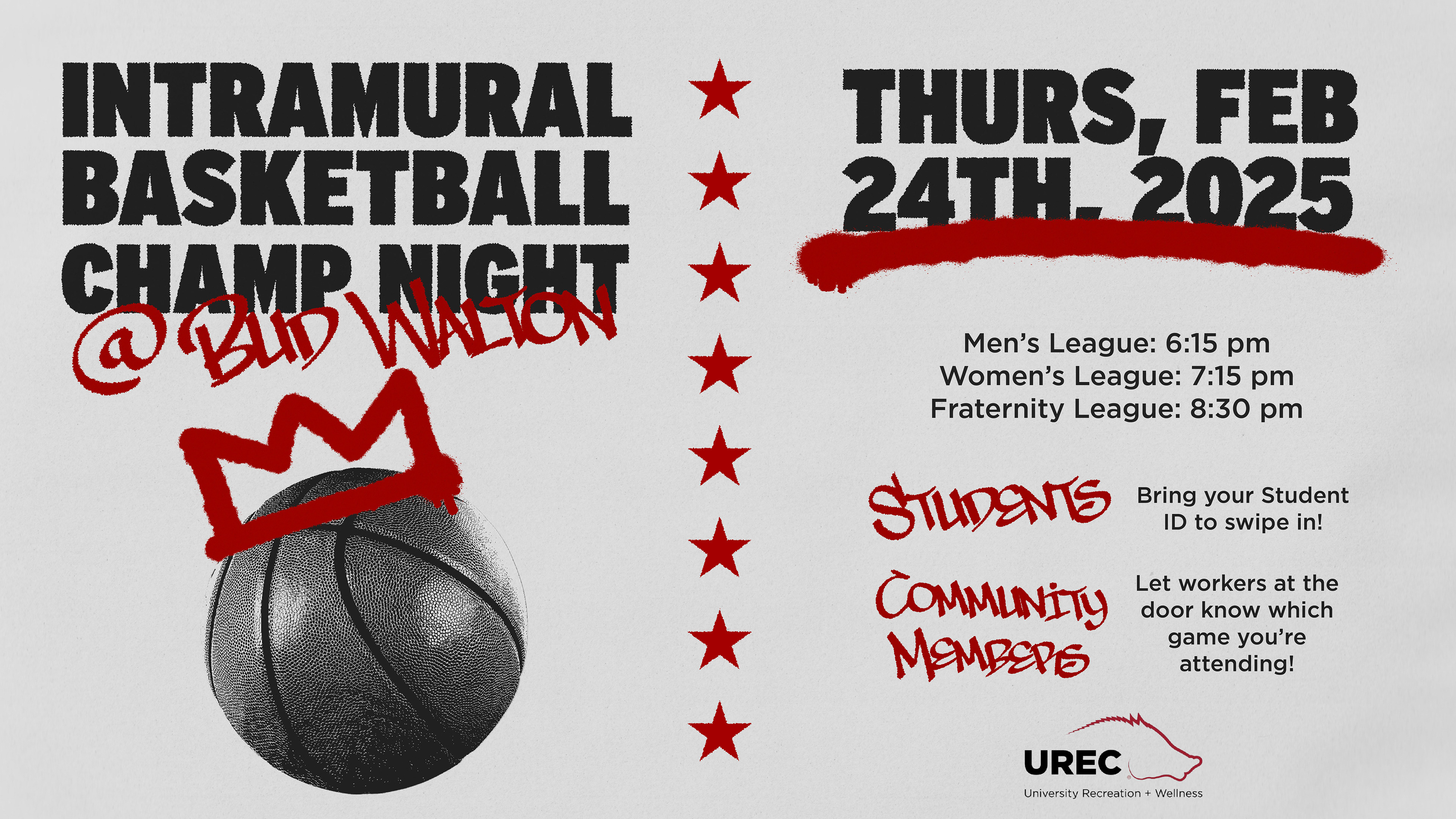 Intramural Basketball Champ Night, 2025, digital board, 1920 x 1080 px