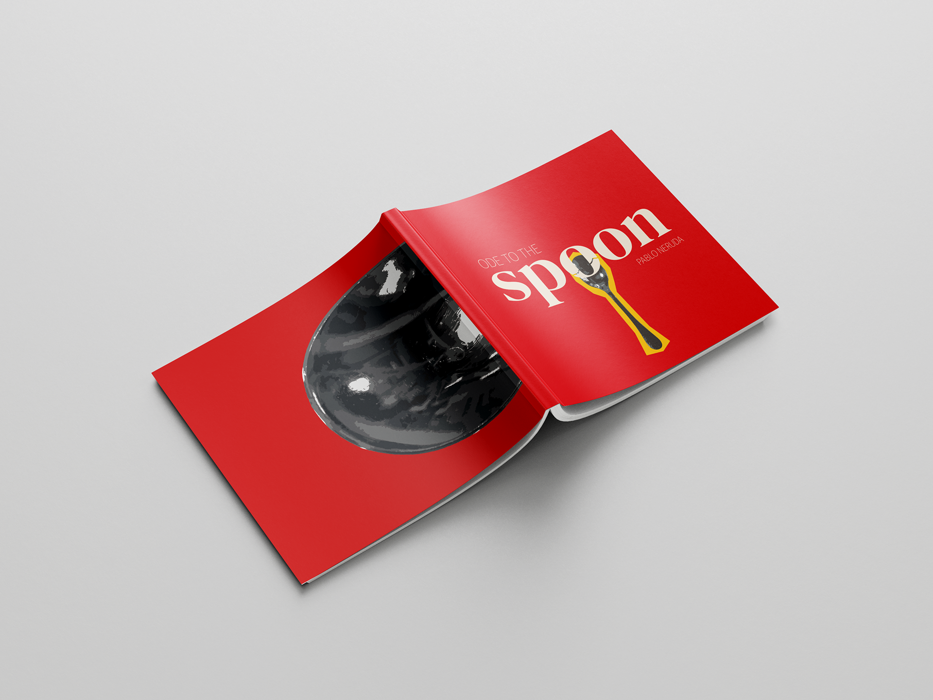 Ode to Common Things by Pablo Neruda: Ode to a Spoon, 2024, book, 8 x 8 in closed