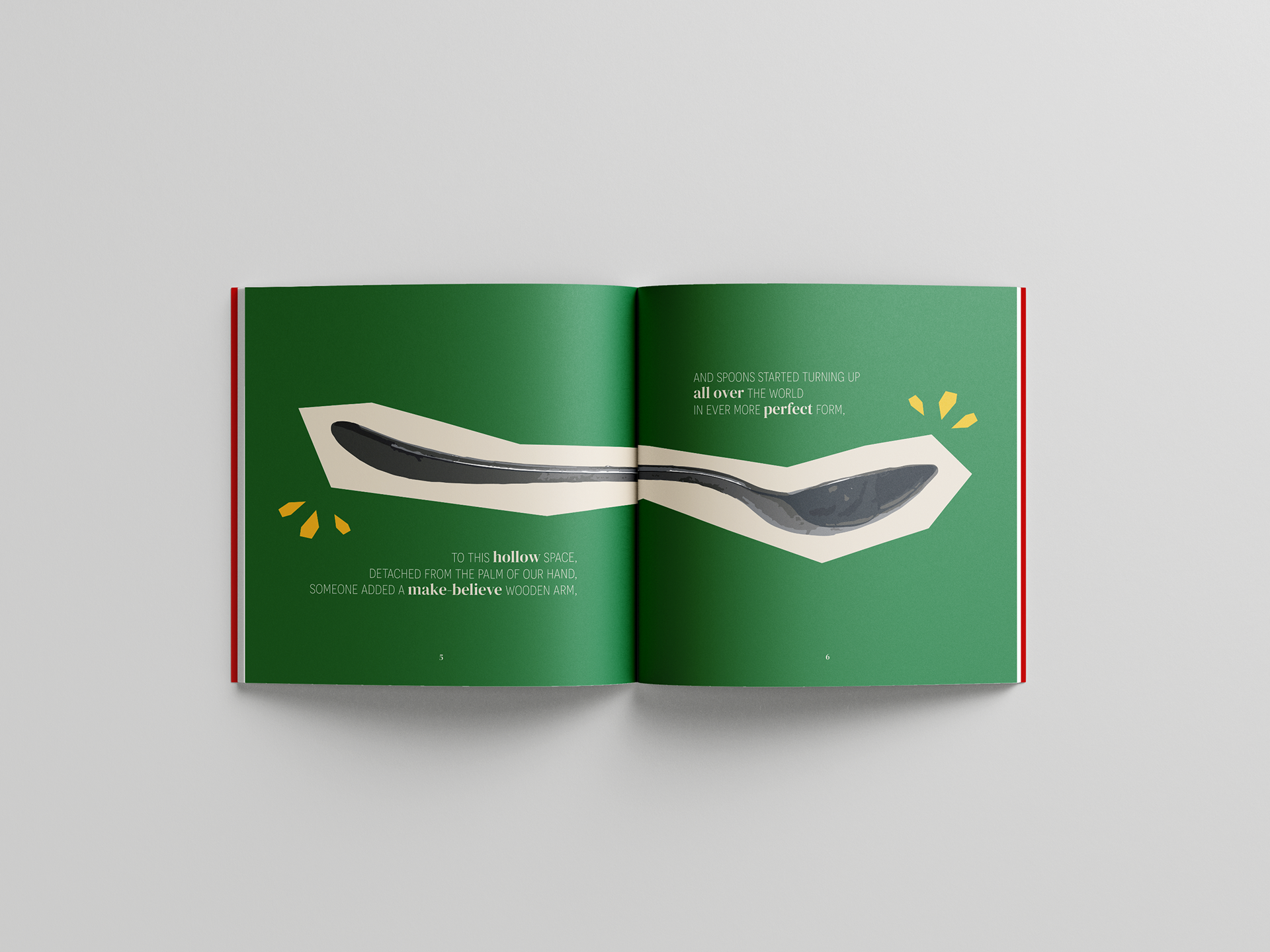 Ode to Common Things by Pablo Neruda: Ode to a Spoon, 2024, book, 8 x 8 in closed