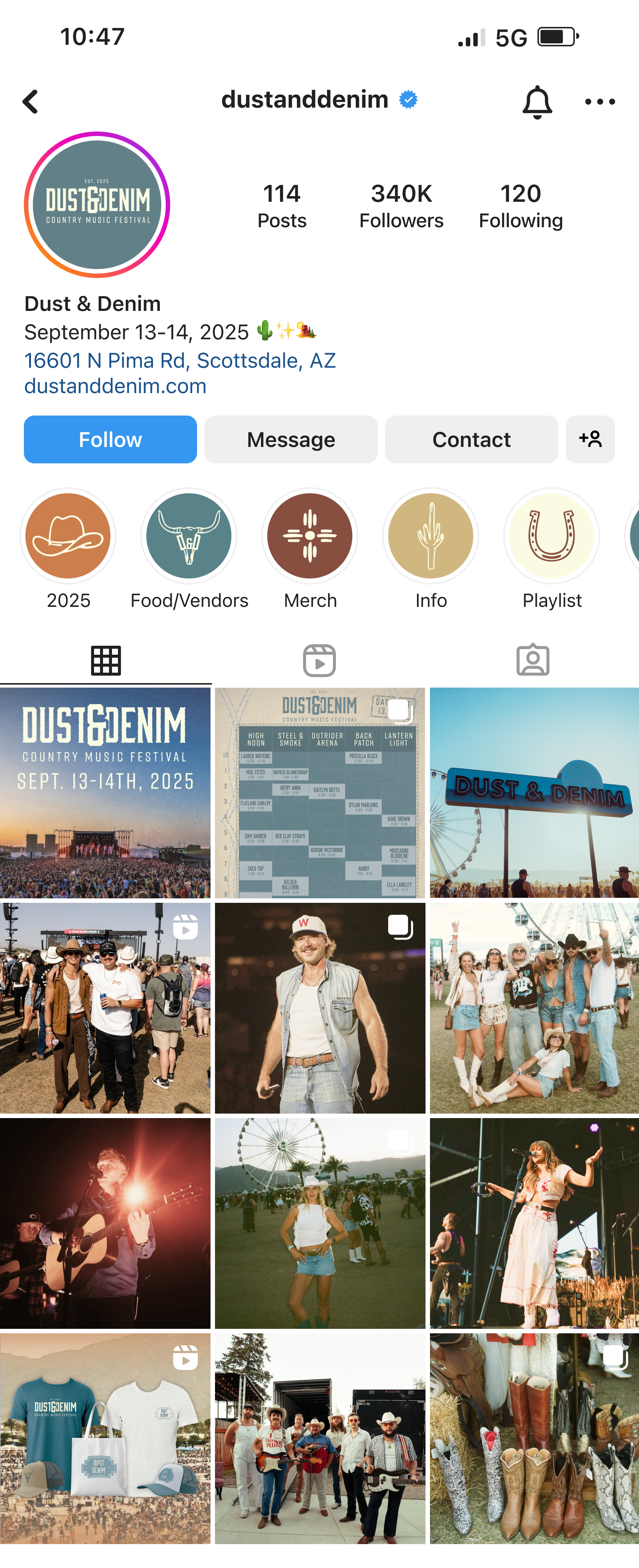 Dust and Denim Instagram Profile