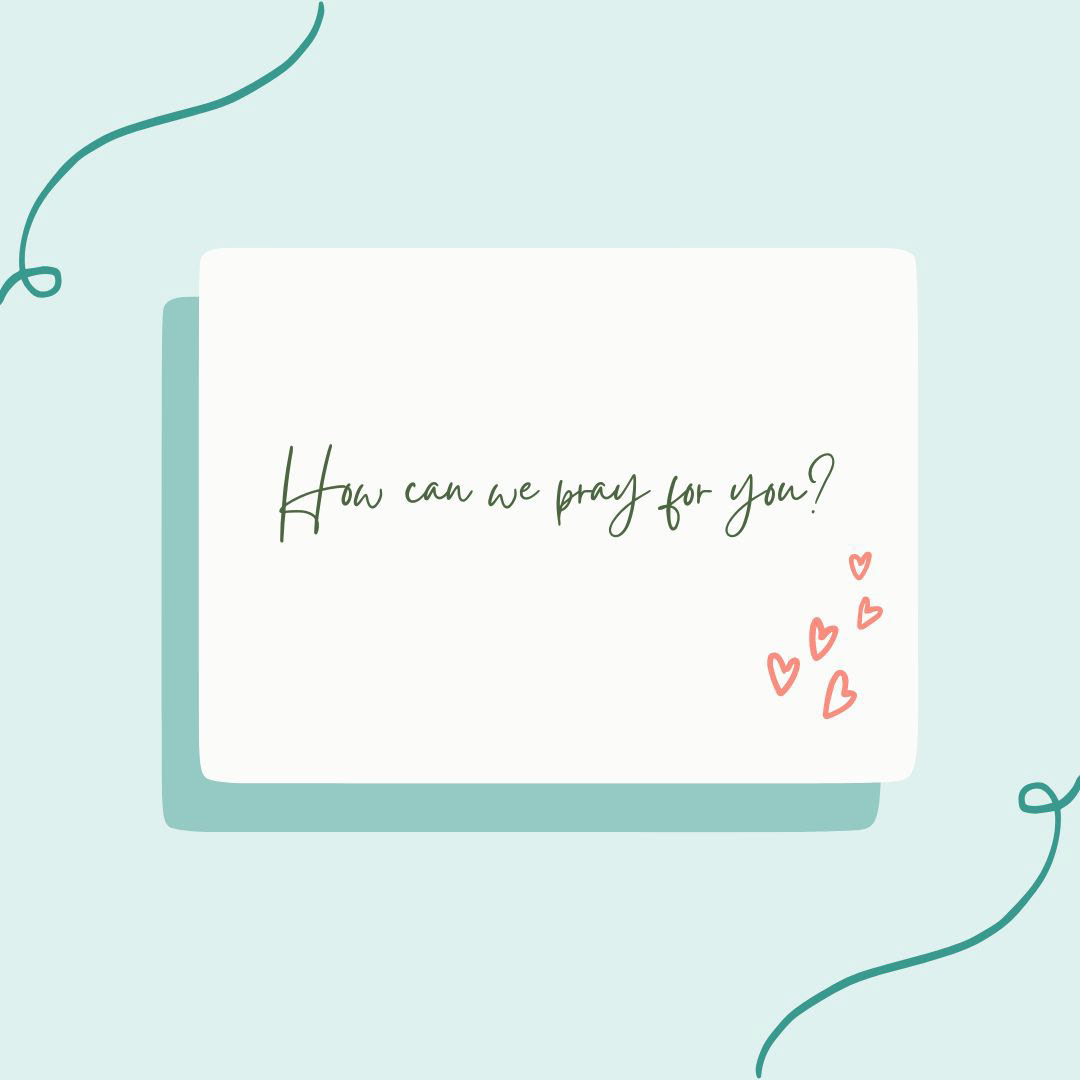 Graphic used to collect prayer requests
