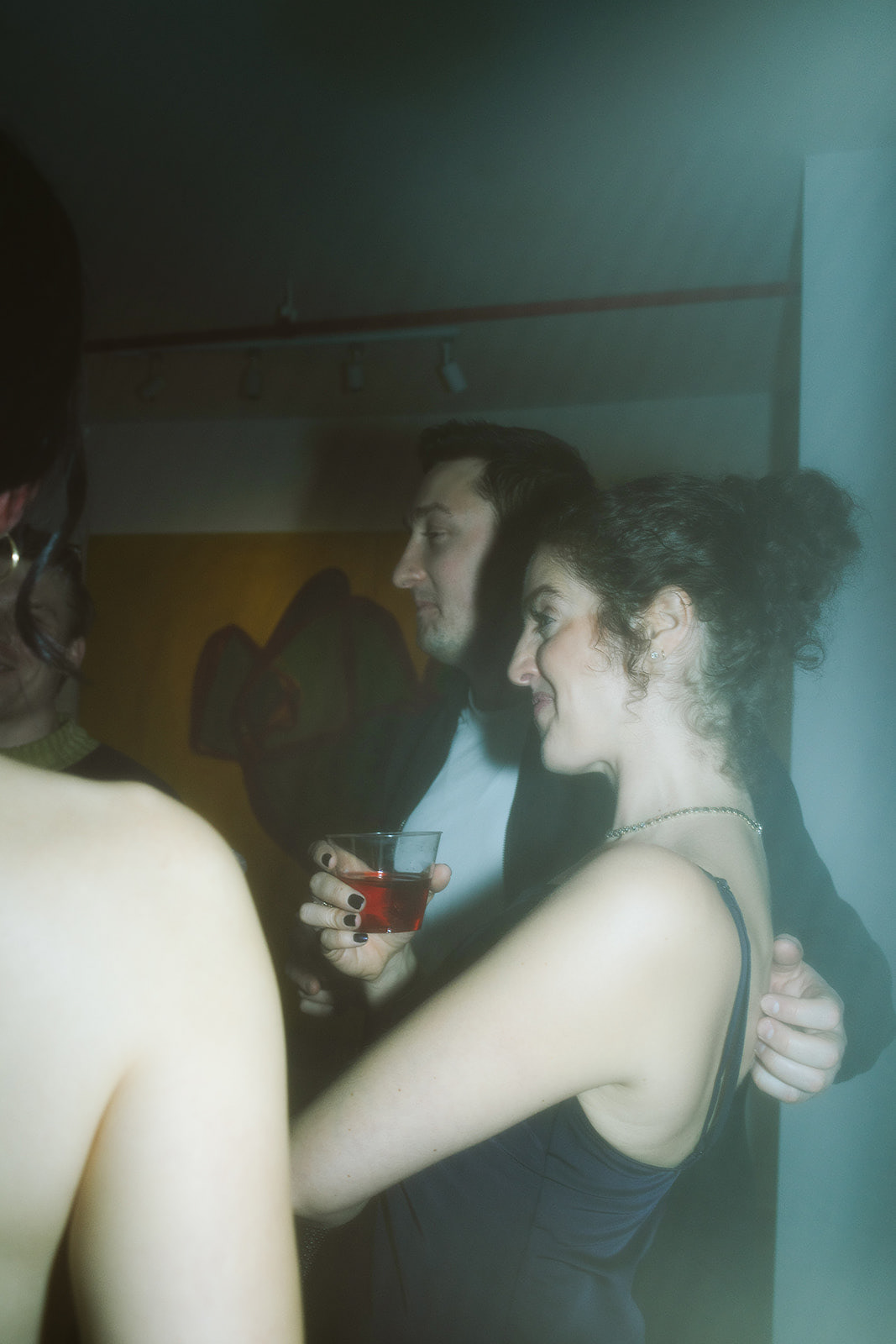 People at NYC party, photographed on film by photographer Lana Dubkova