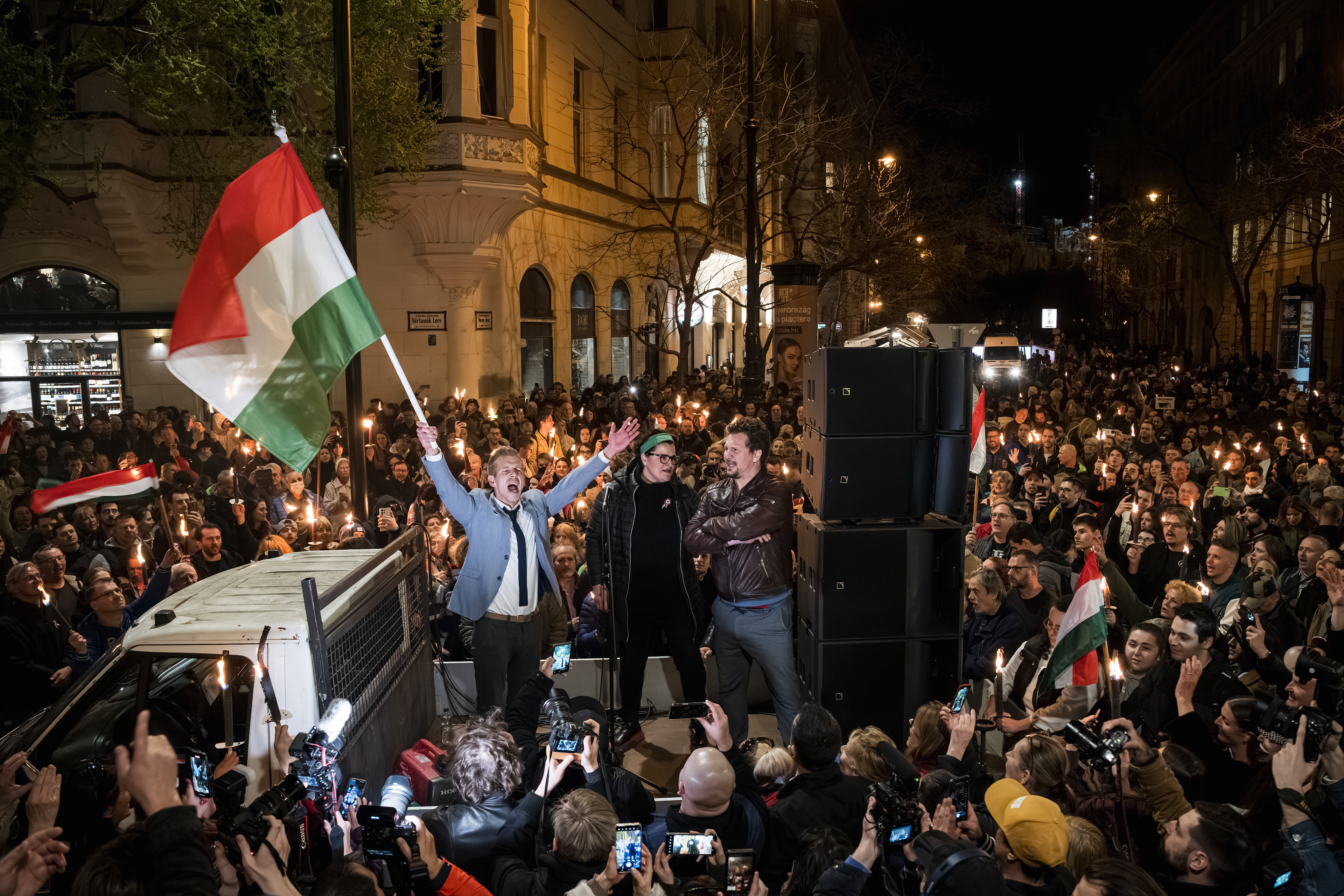 Protest organized for the resignation of the government and the Chief Prosecutor, held in front of the Chief Prosecutor's Office and at Vértanúk Square on March 26, 2024.