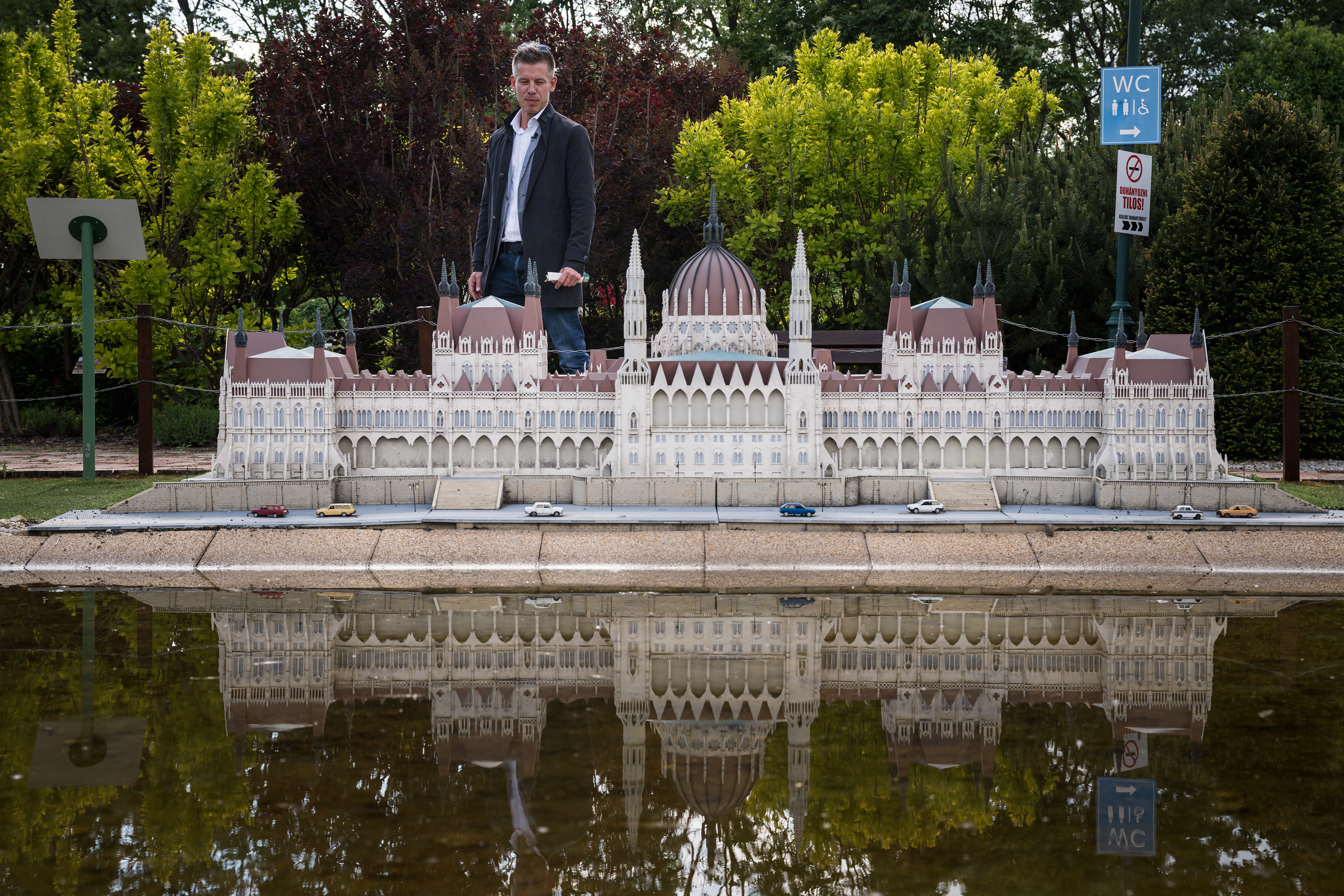 Mini Hungary Park, nationwide tour, with the Hungarian Parliament building.
