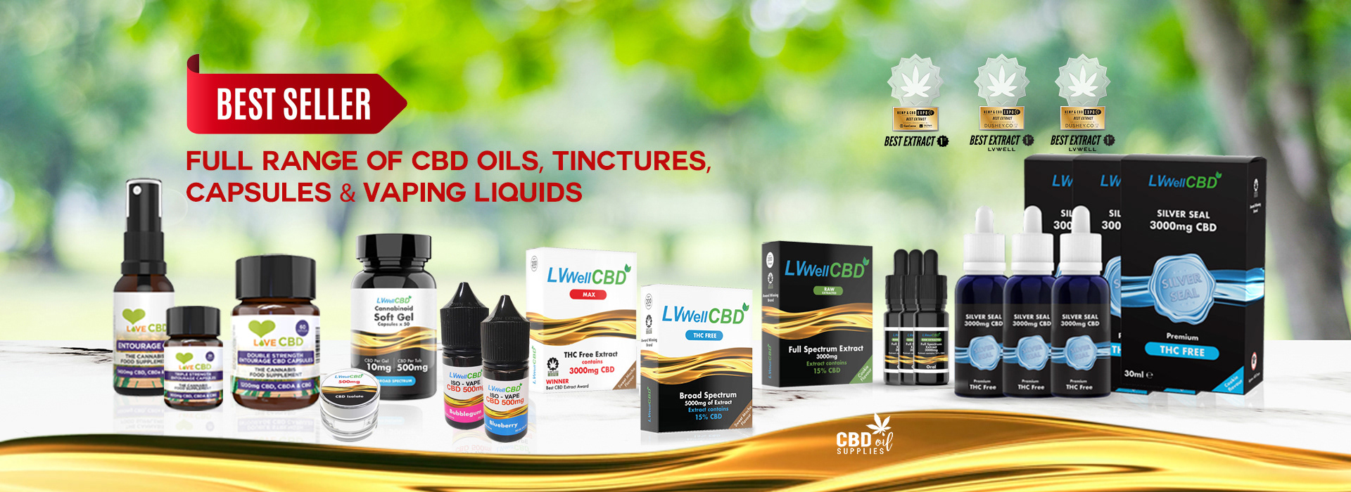 Website banner promoting best sellers