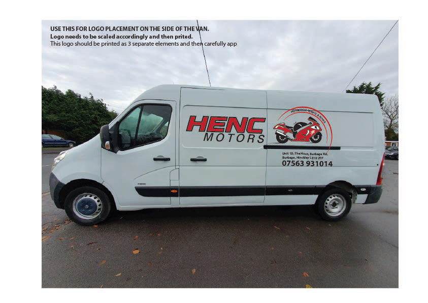 Side of the van logo placement