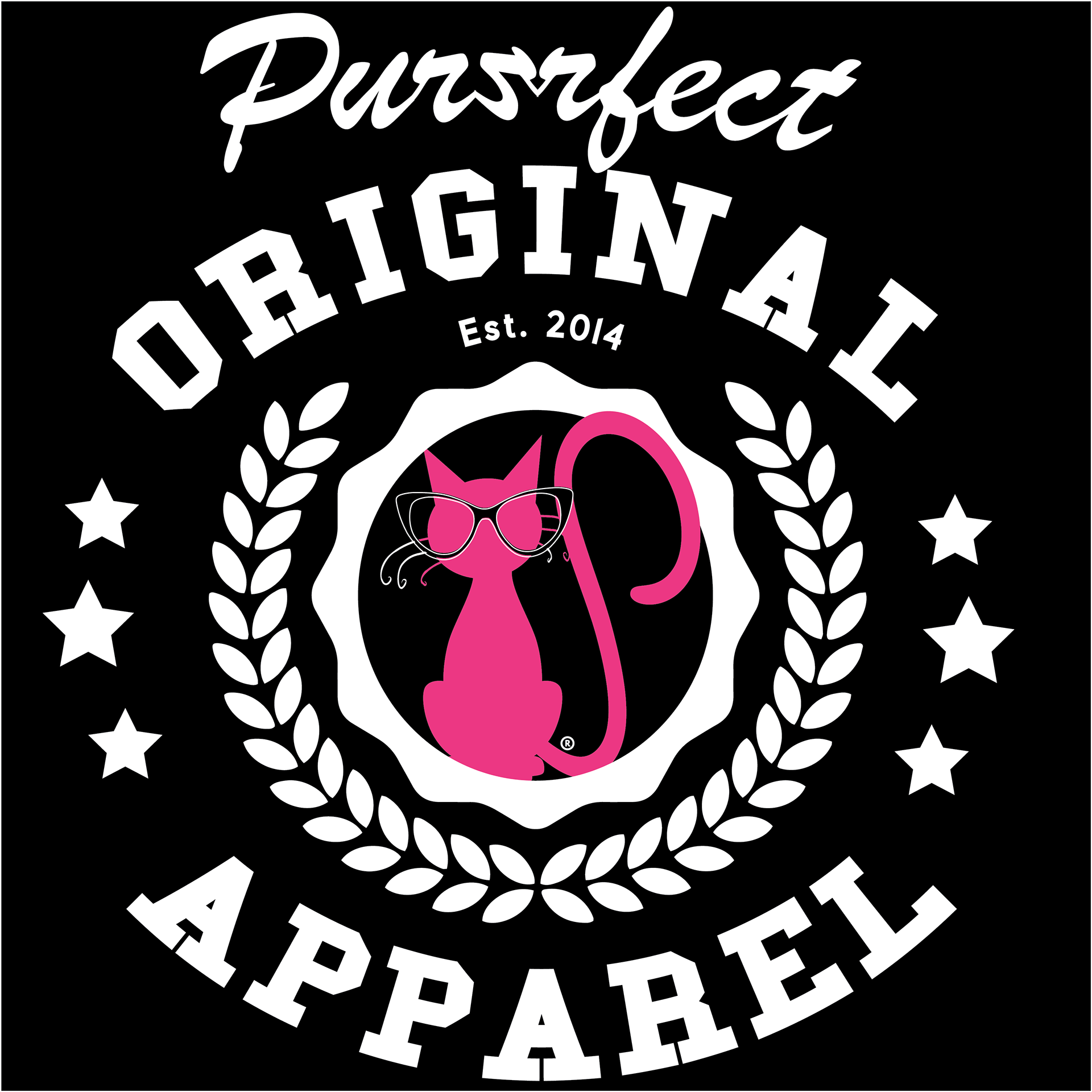 Purrrfect garment logo
