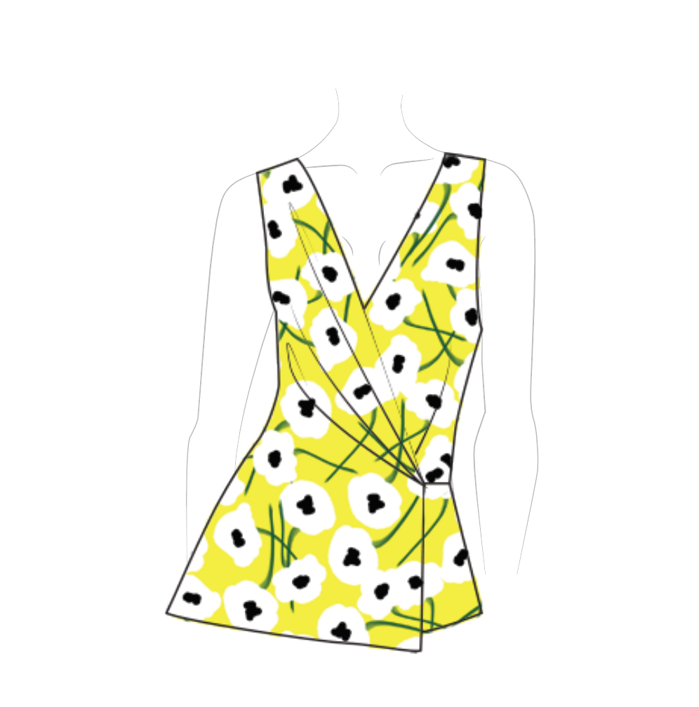 Meadow Flowers Fabric Placement / Simple Top