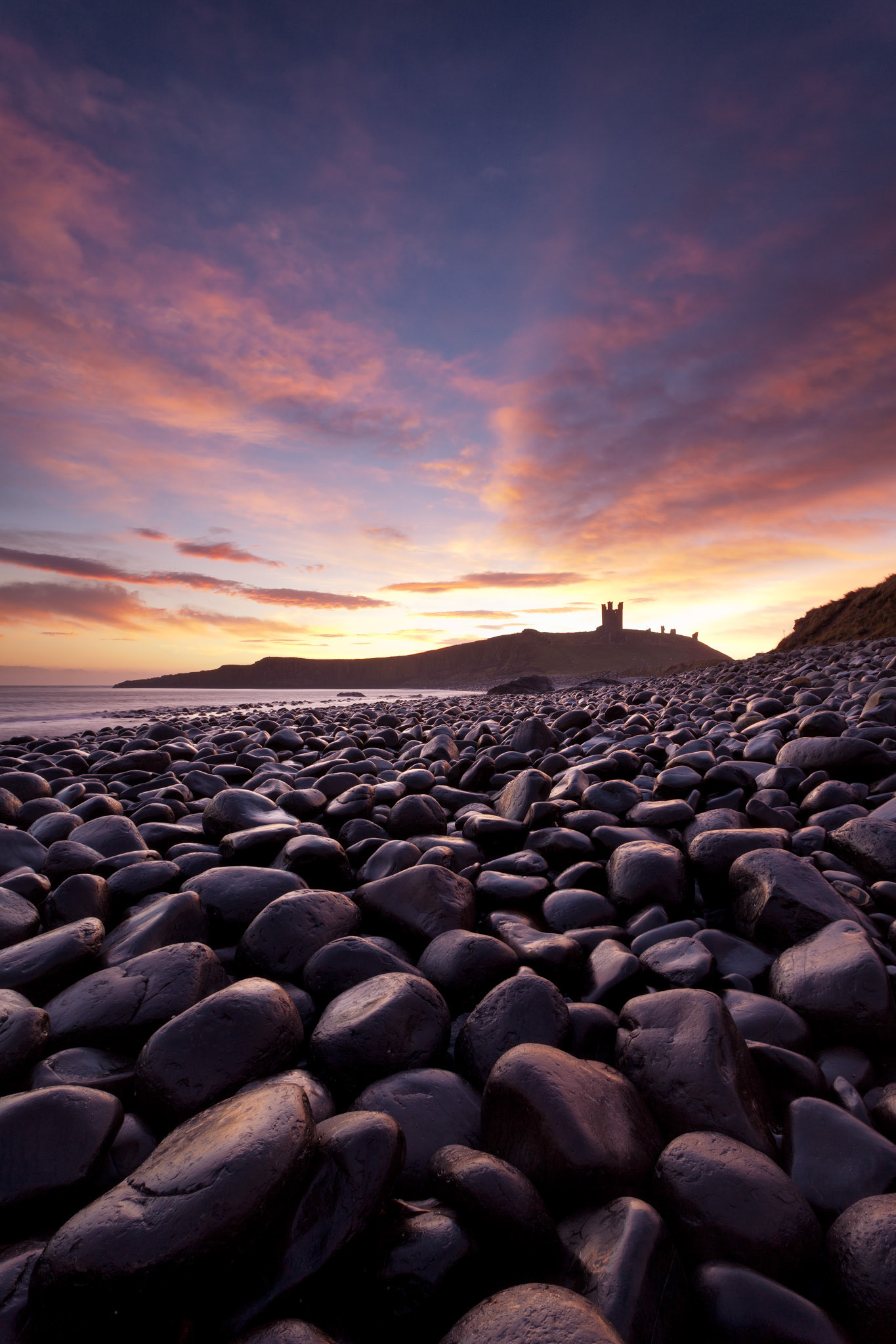 Embleton Bay stones & castle