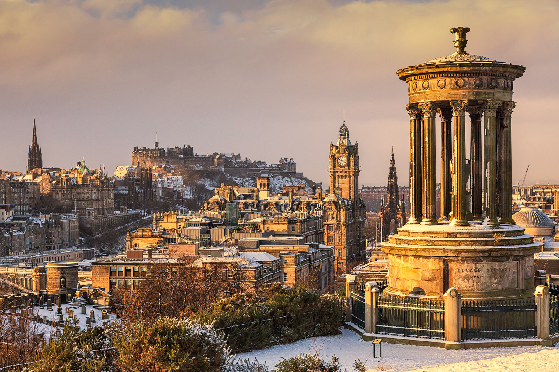 Edinburgh skyline at dawn