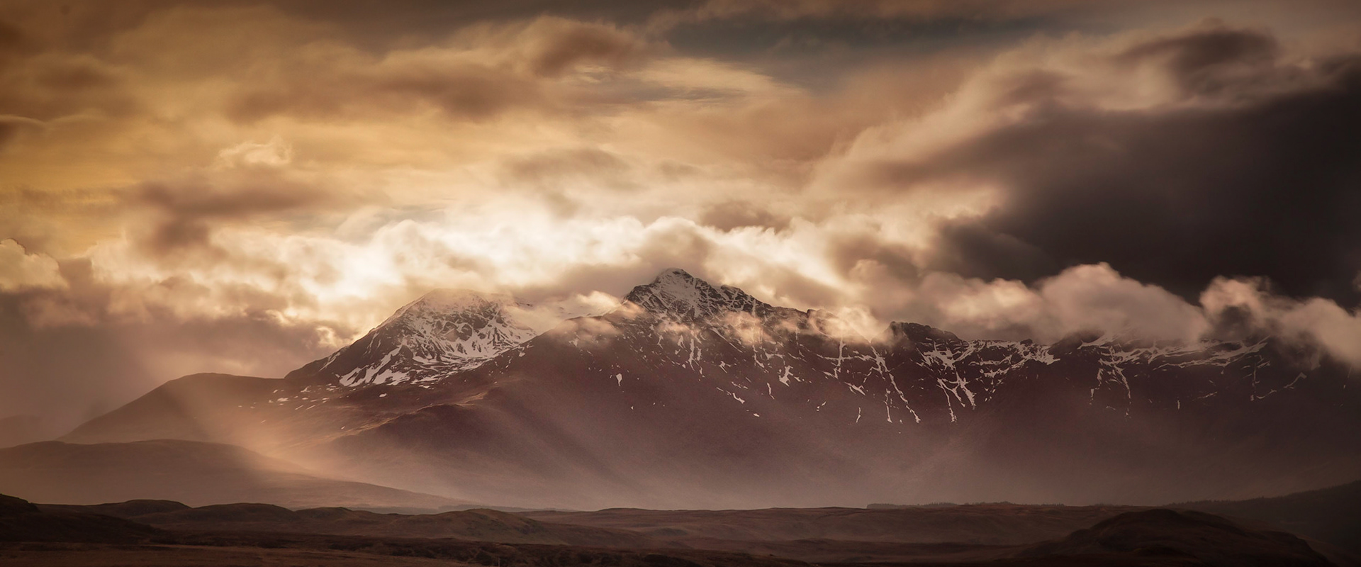 The Cuillins from the north west