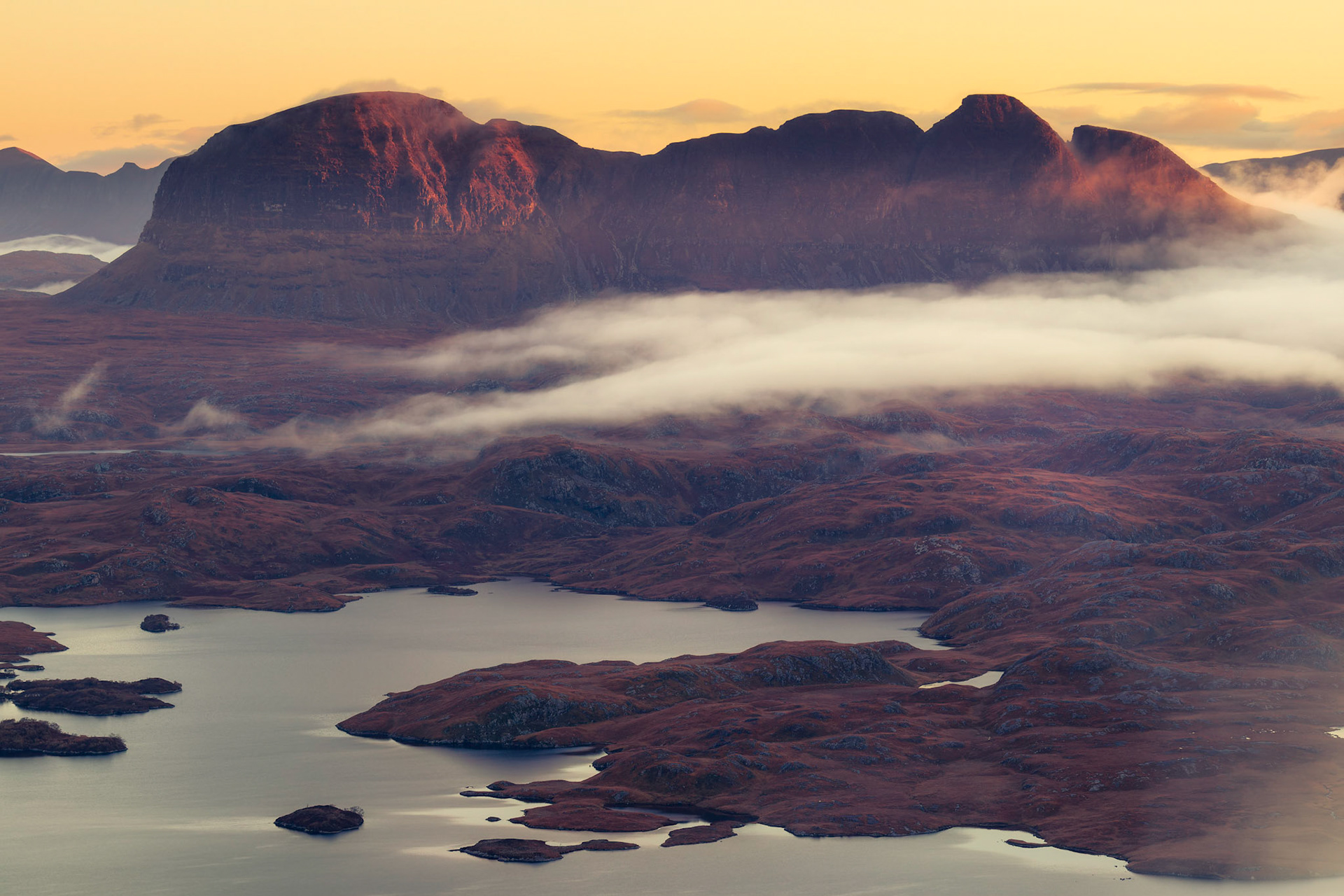 First light on Suilven