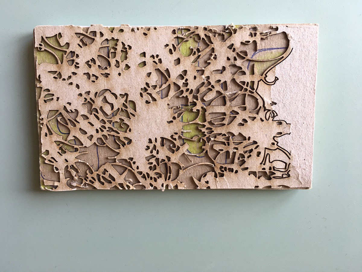 Laser cut bookboard