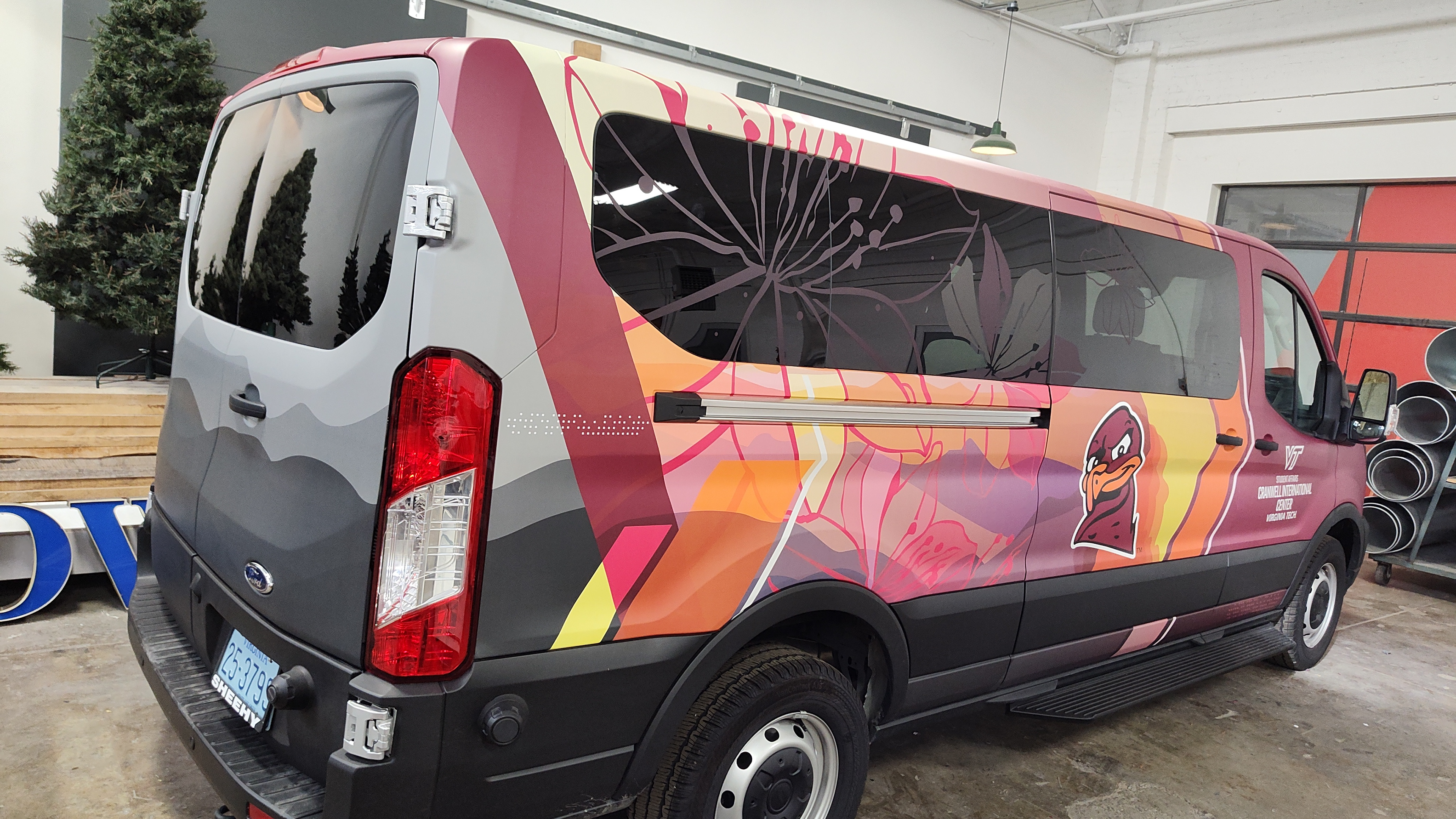 Cranwell International Center at Virginia Tech Van Wrap by Mario Robinson