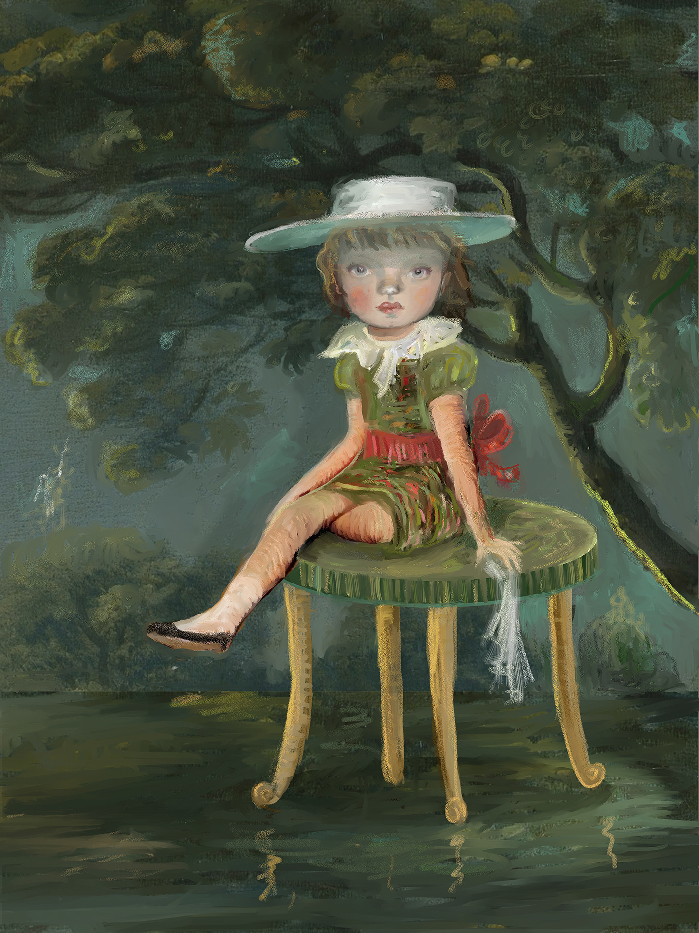 A Tavola 60x80cms Oil on Cnvas