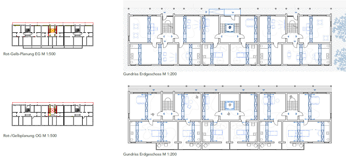 Grundrisse Eg & OG (Bestand & Neu)