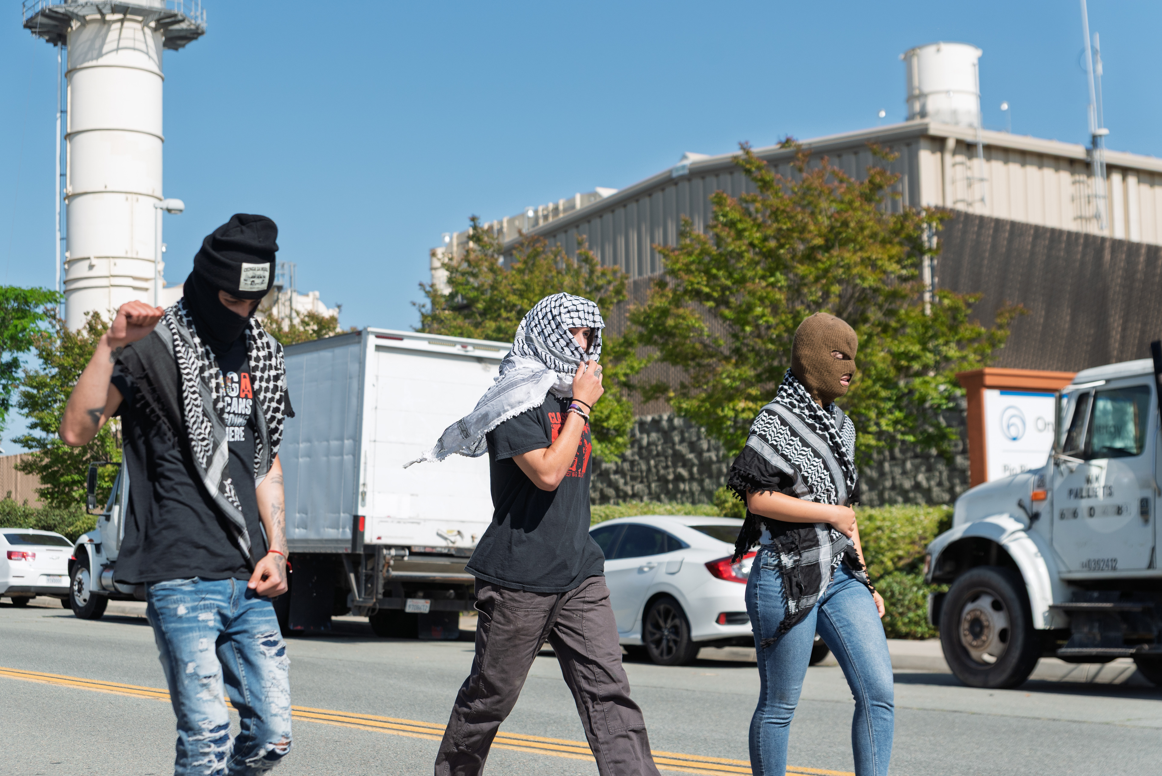 All three were later arrested