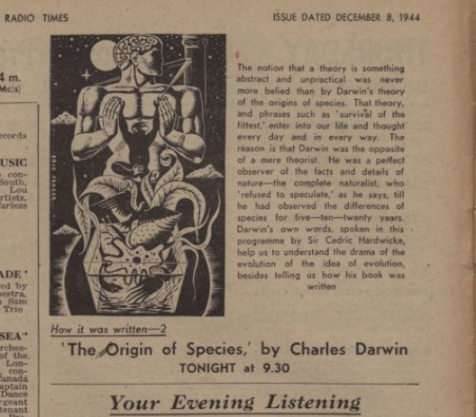 Design adapted from 1944 Radio Times broadcast advertisement by Eric Fraser