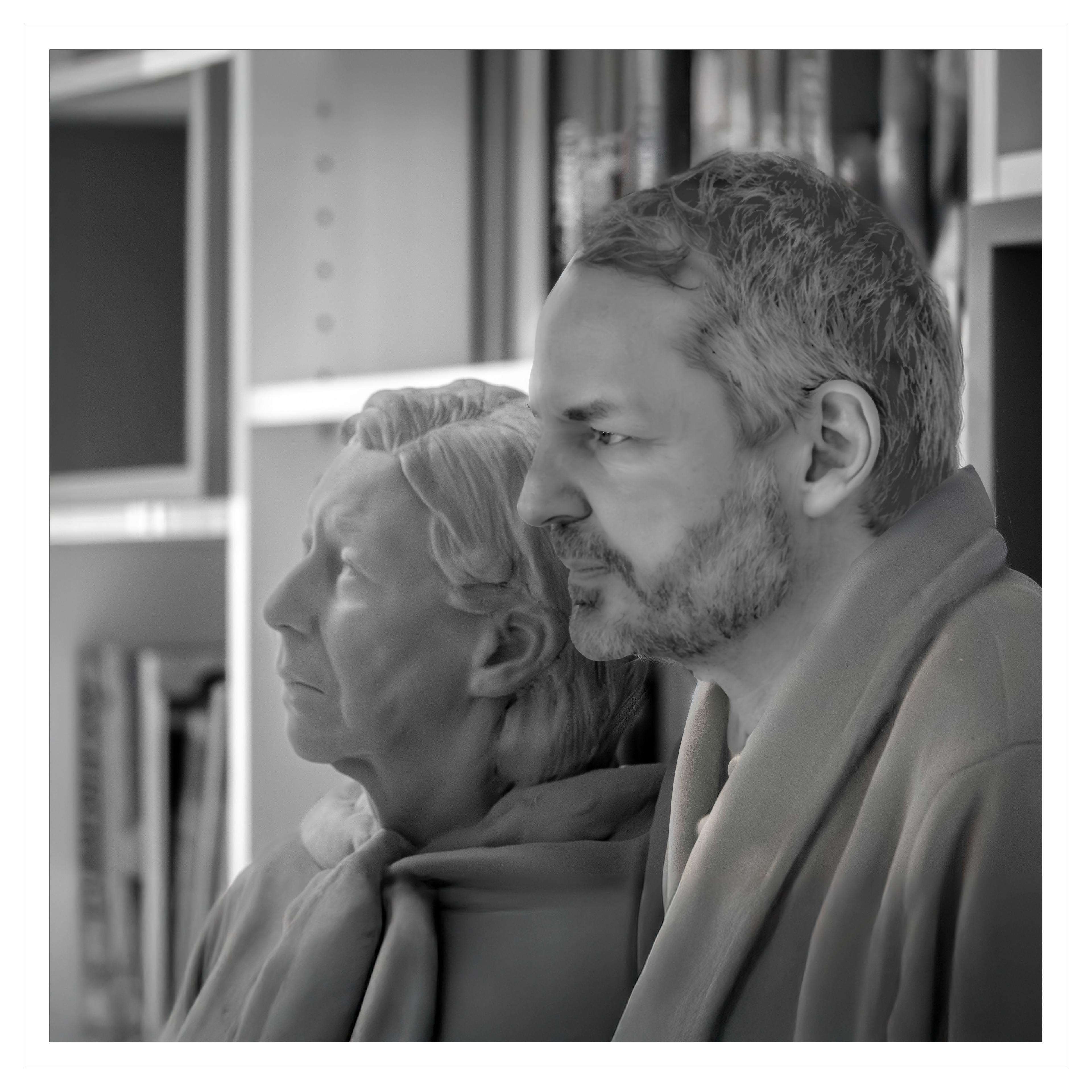 Hans Op de Beeck, transformed into one of his own sculptures