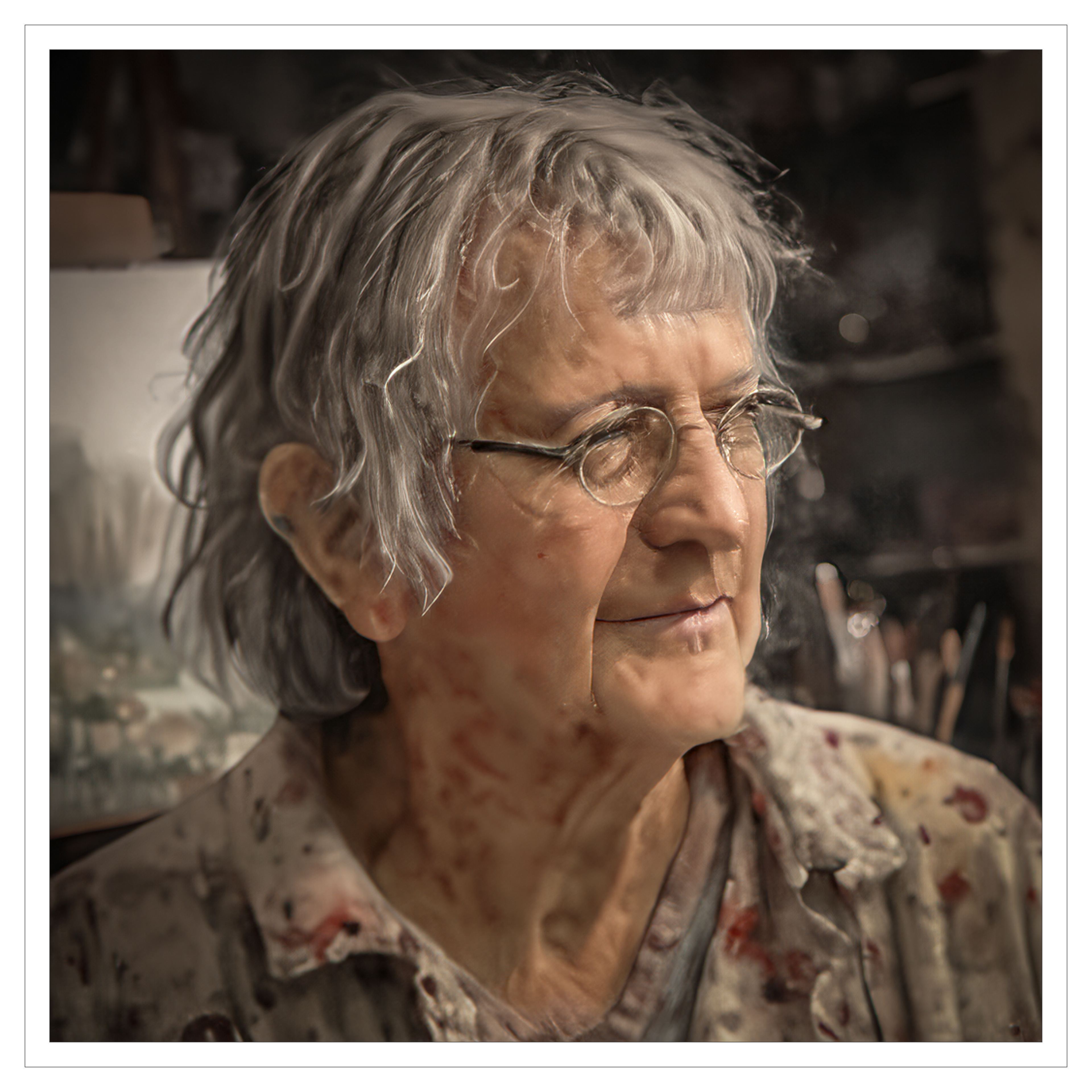 Jan Hasselman, a local well known artist