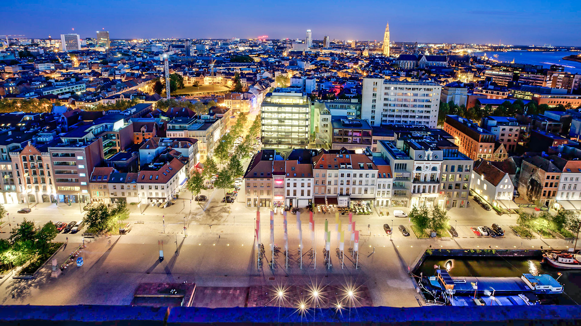 View over Antwerpen from The Mas