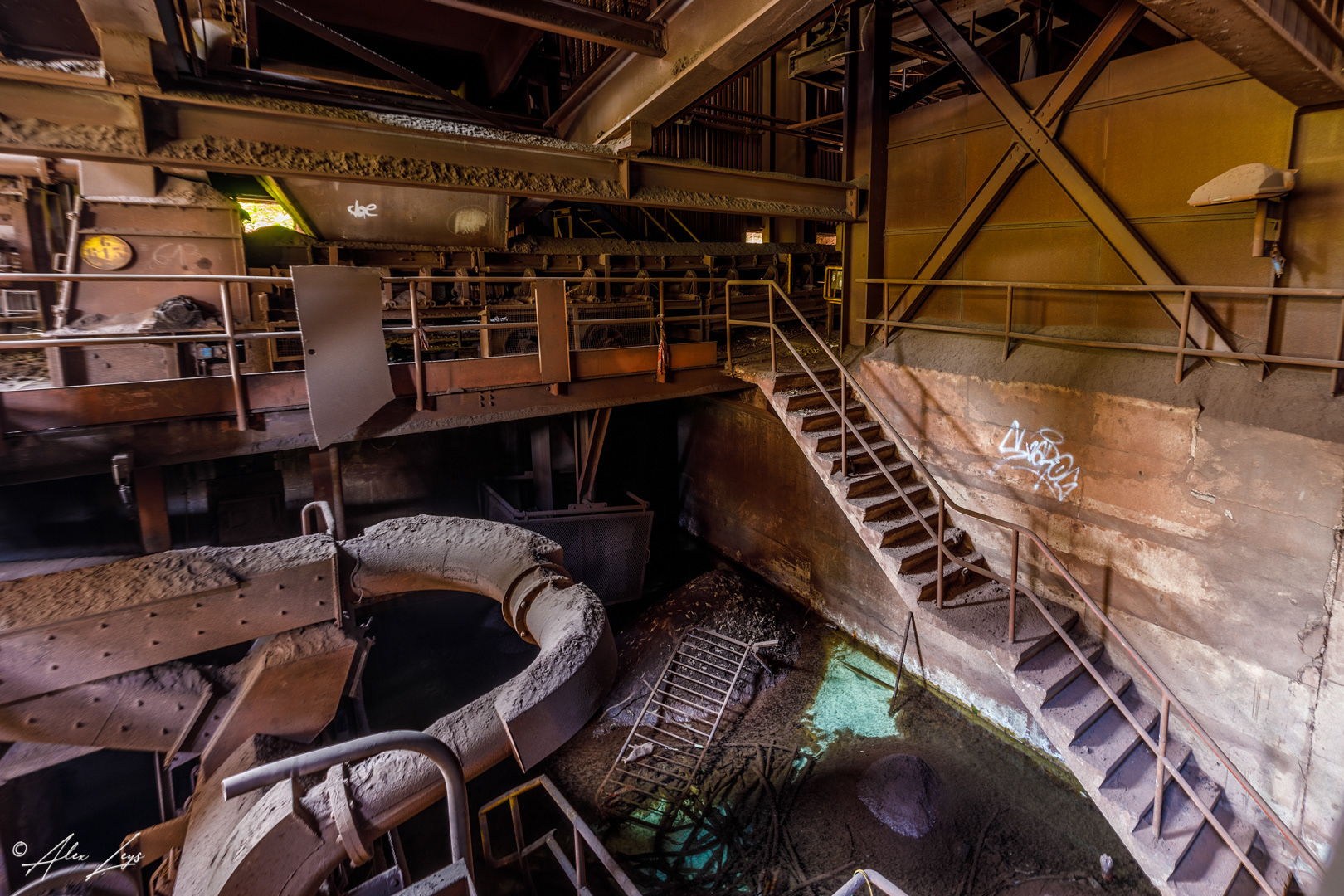 View in an abandoned steel factory