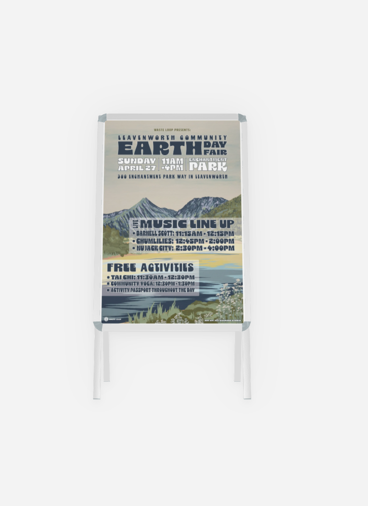 Preview of the Activities and Music Schedule that was at Leavenworth Community Earth Day Fair 2025