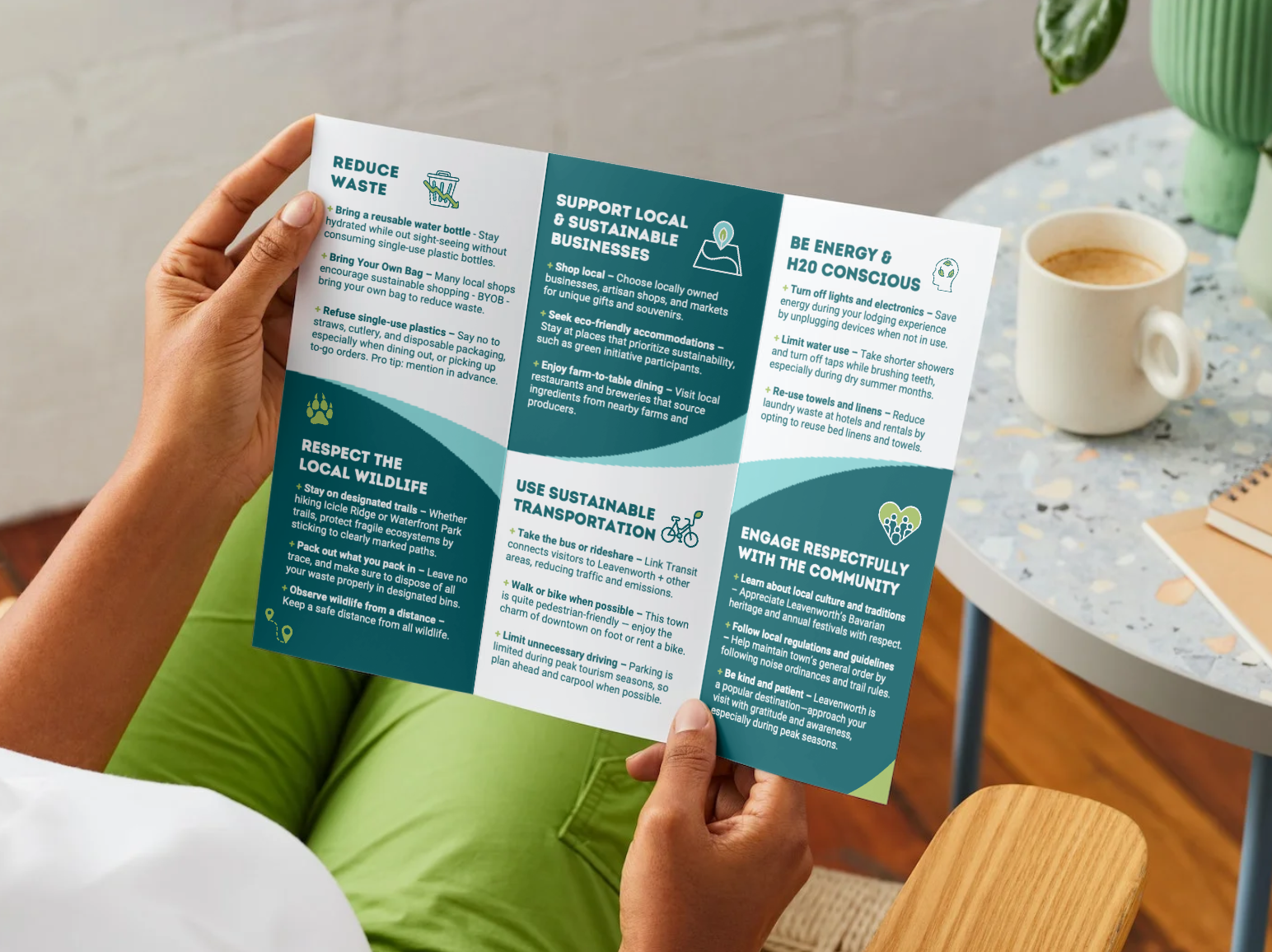 Thoughtful Tourism Tips Brochure | Inside