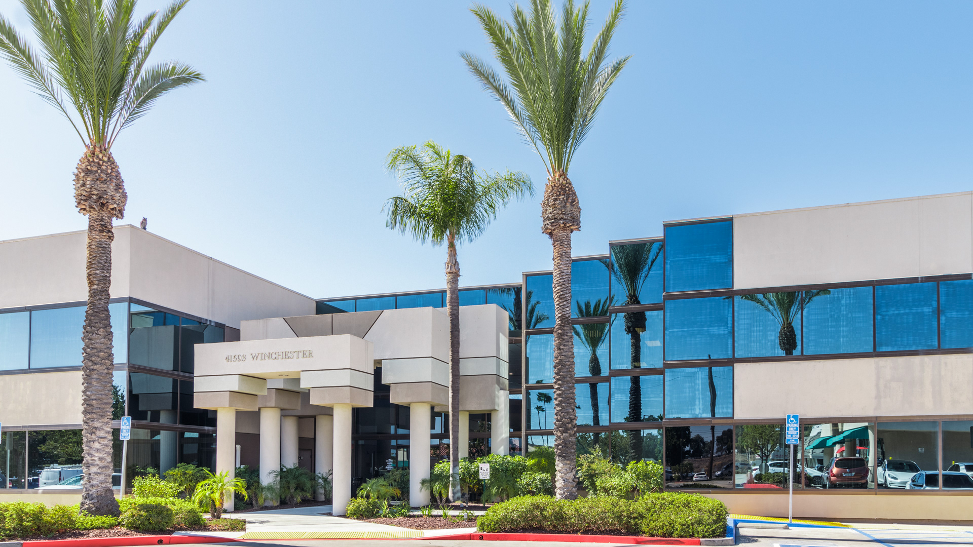 Exterior photo of the Winchester Business Plaza in Temecula.