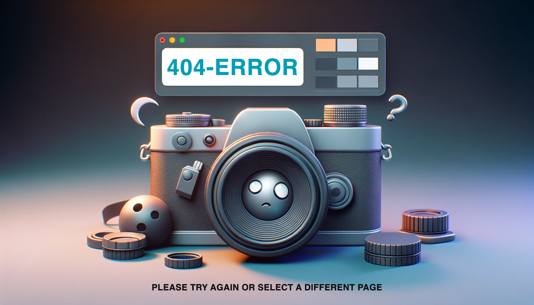 404-error. Please try again or select a different page.