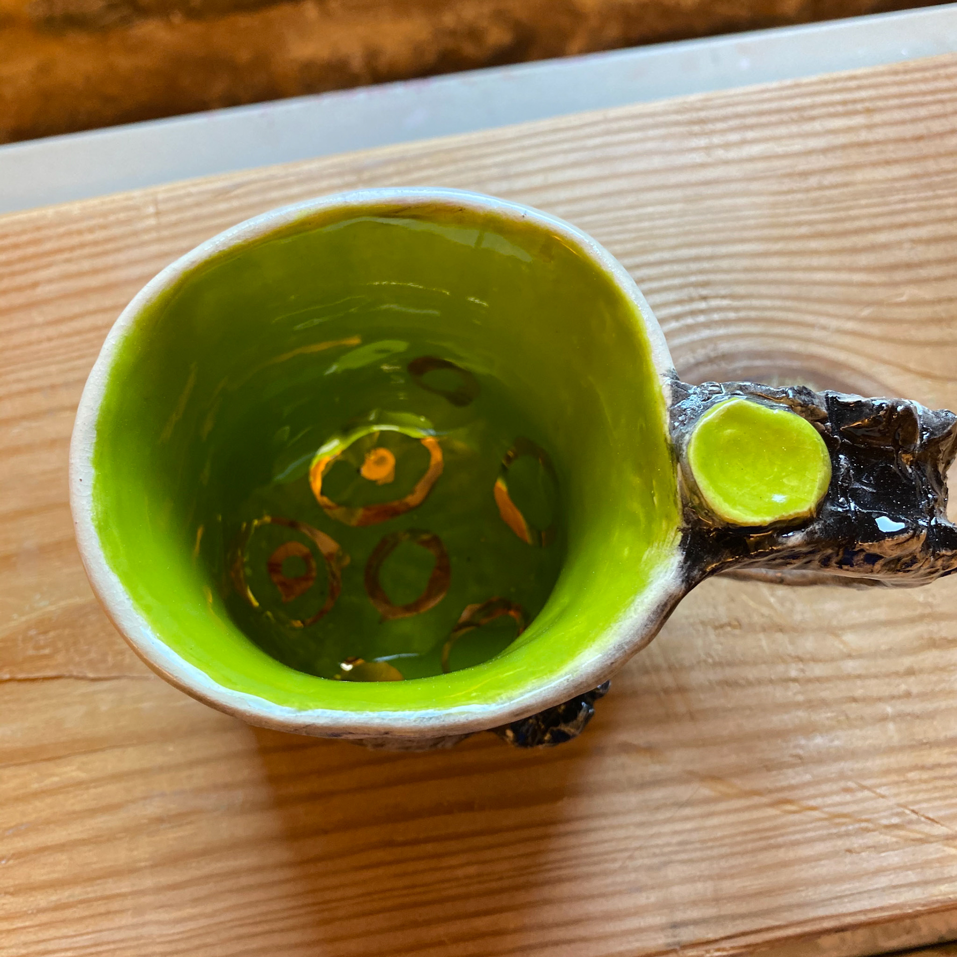 Green Alligator Coffee cup - sold
