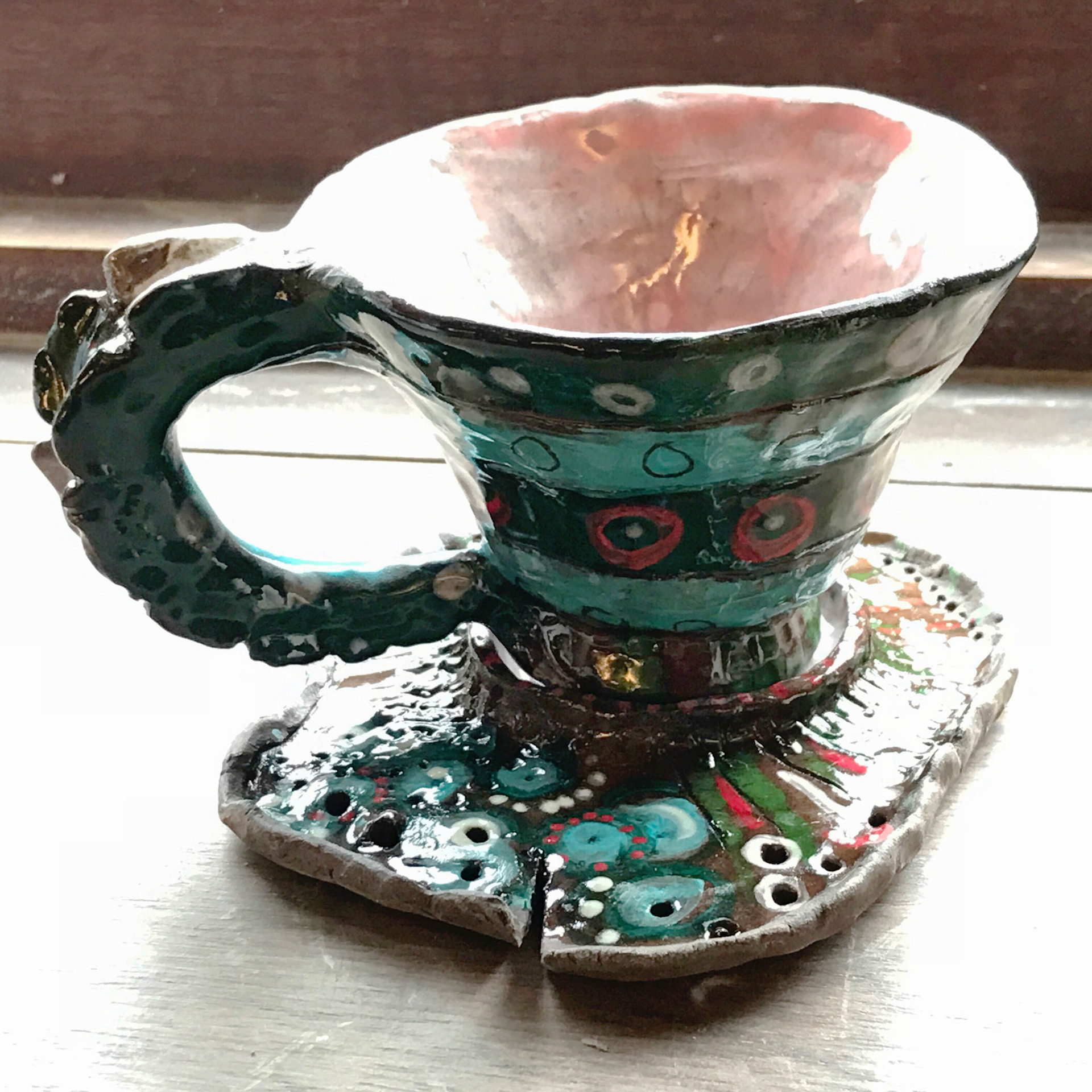 Lilly pad teacup and saucer 