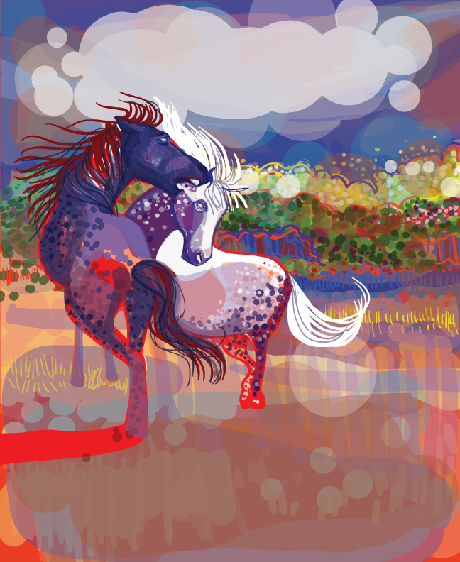 Horse study - Illustrator