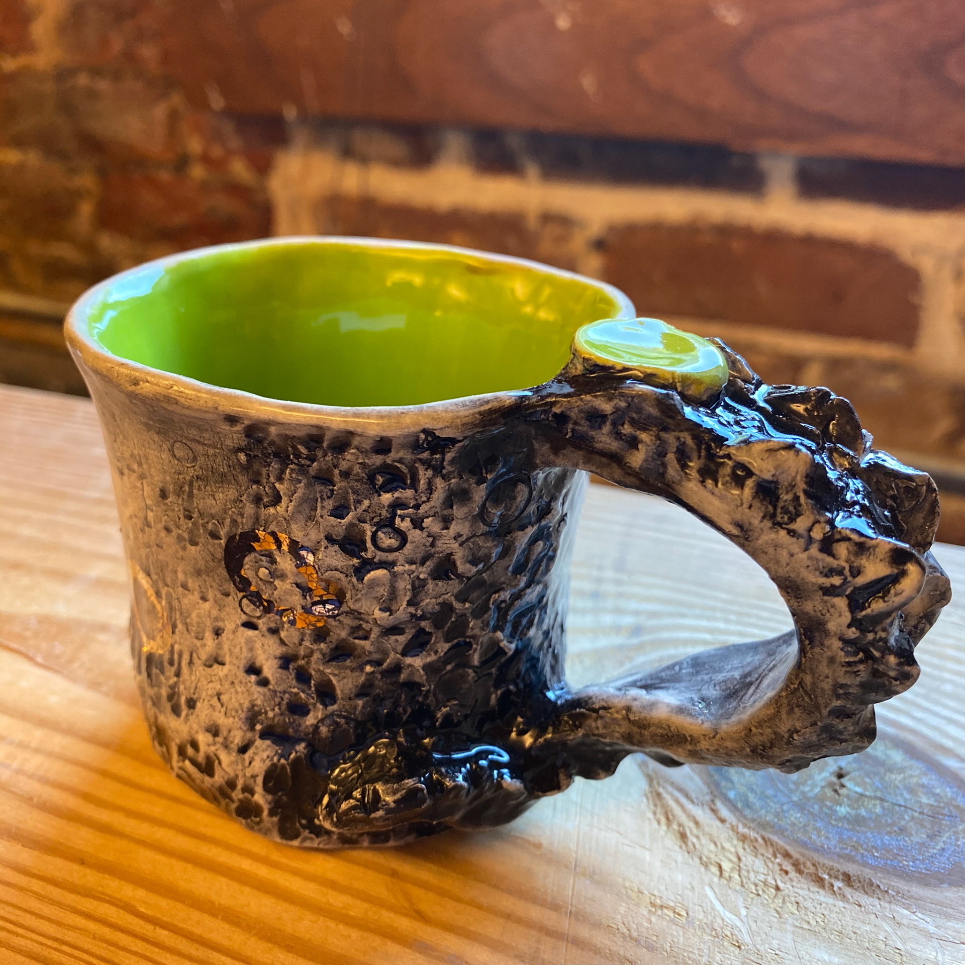 Green Alligator Coffee cup - sold