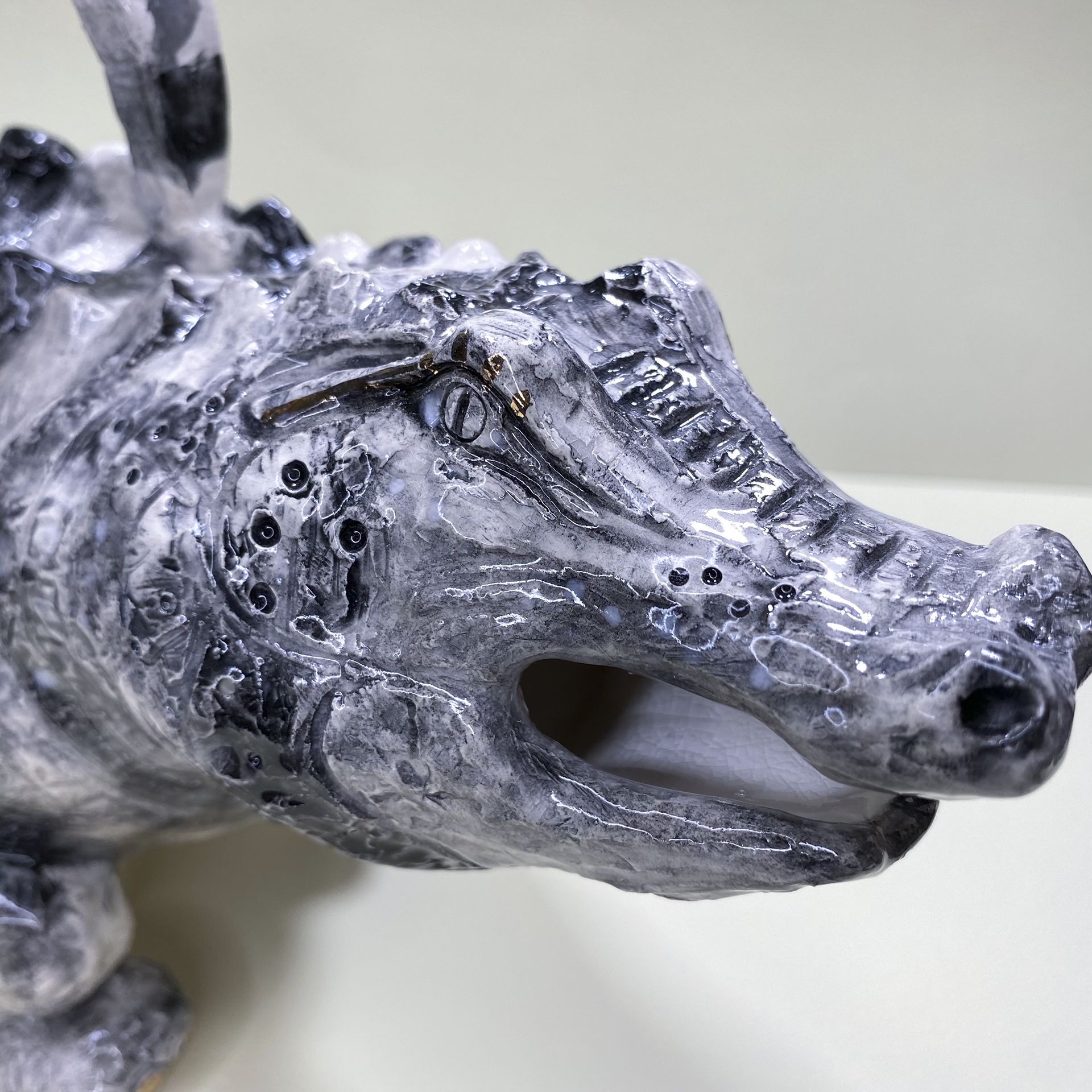 Alligator Teapot  detail