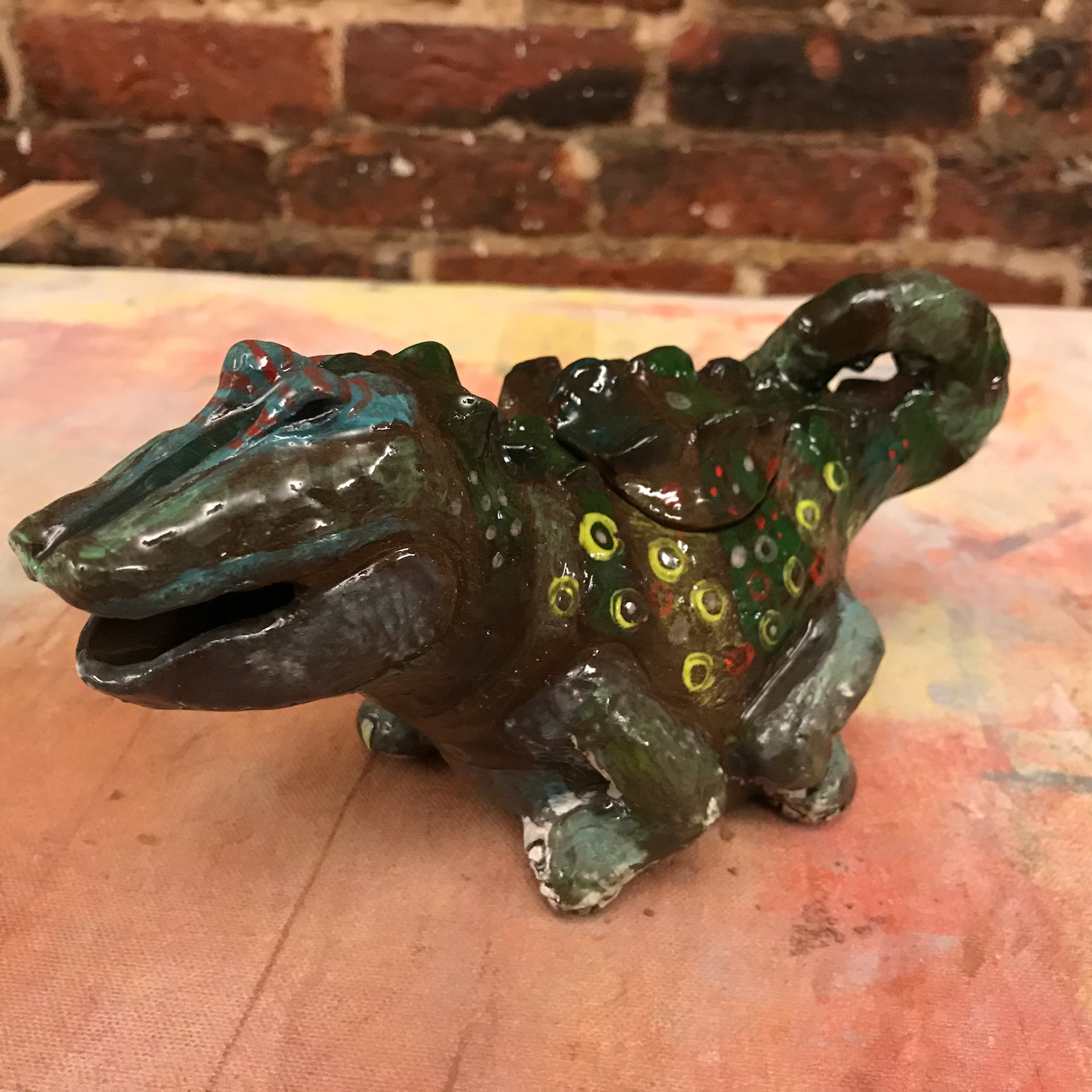 Squatty Alligator teapot