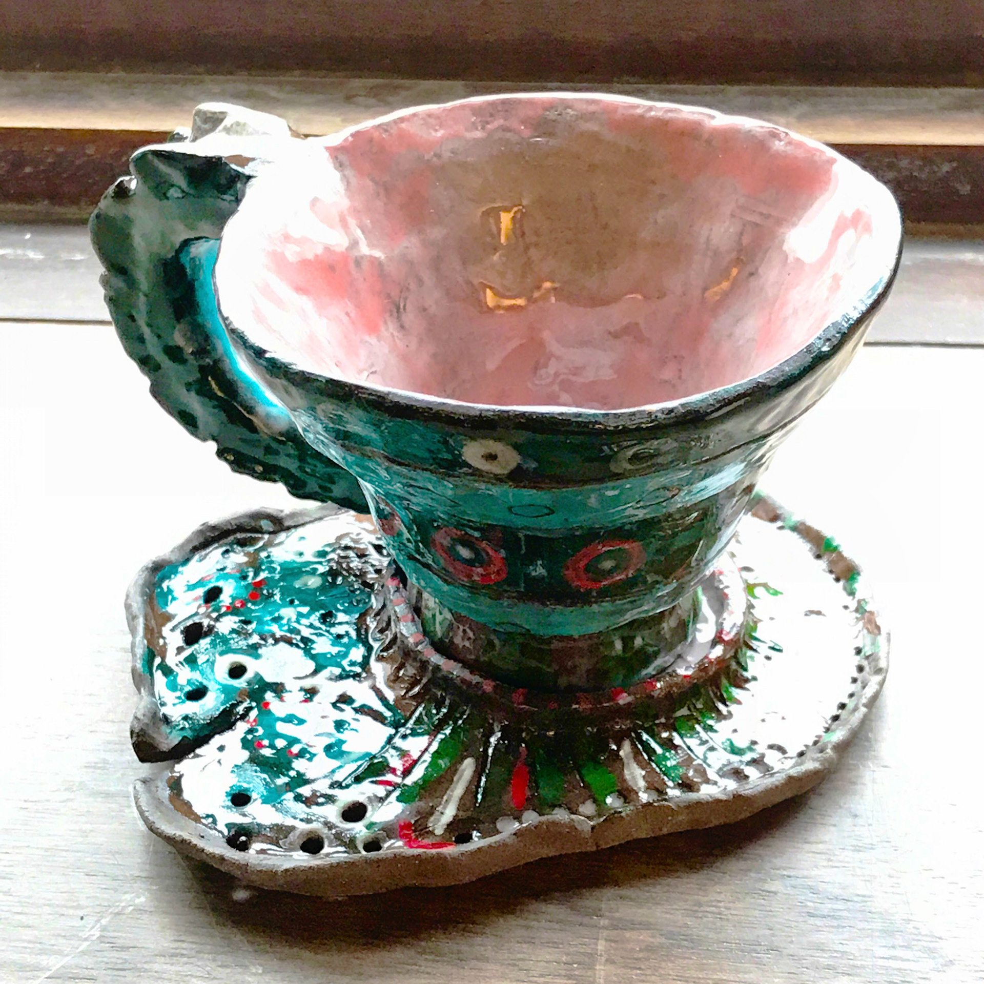 Lilly pad teacup and saucer 