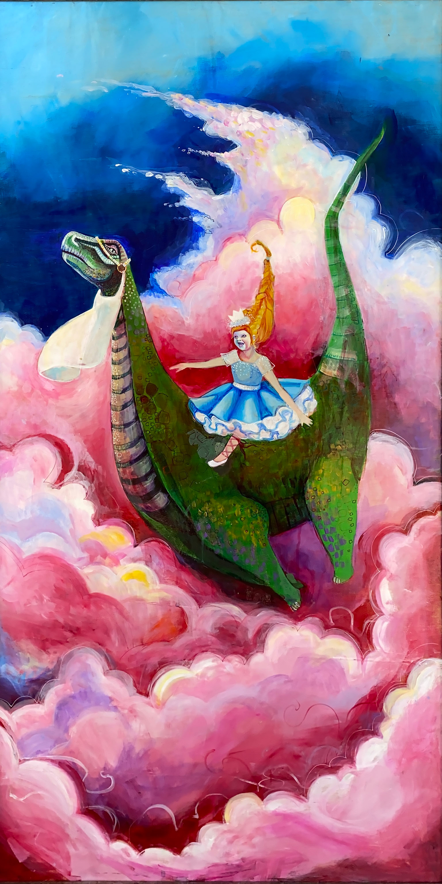 Princess Riding Dinosaur