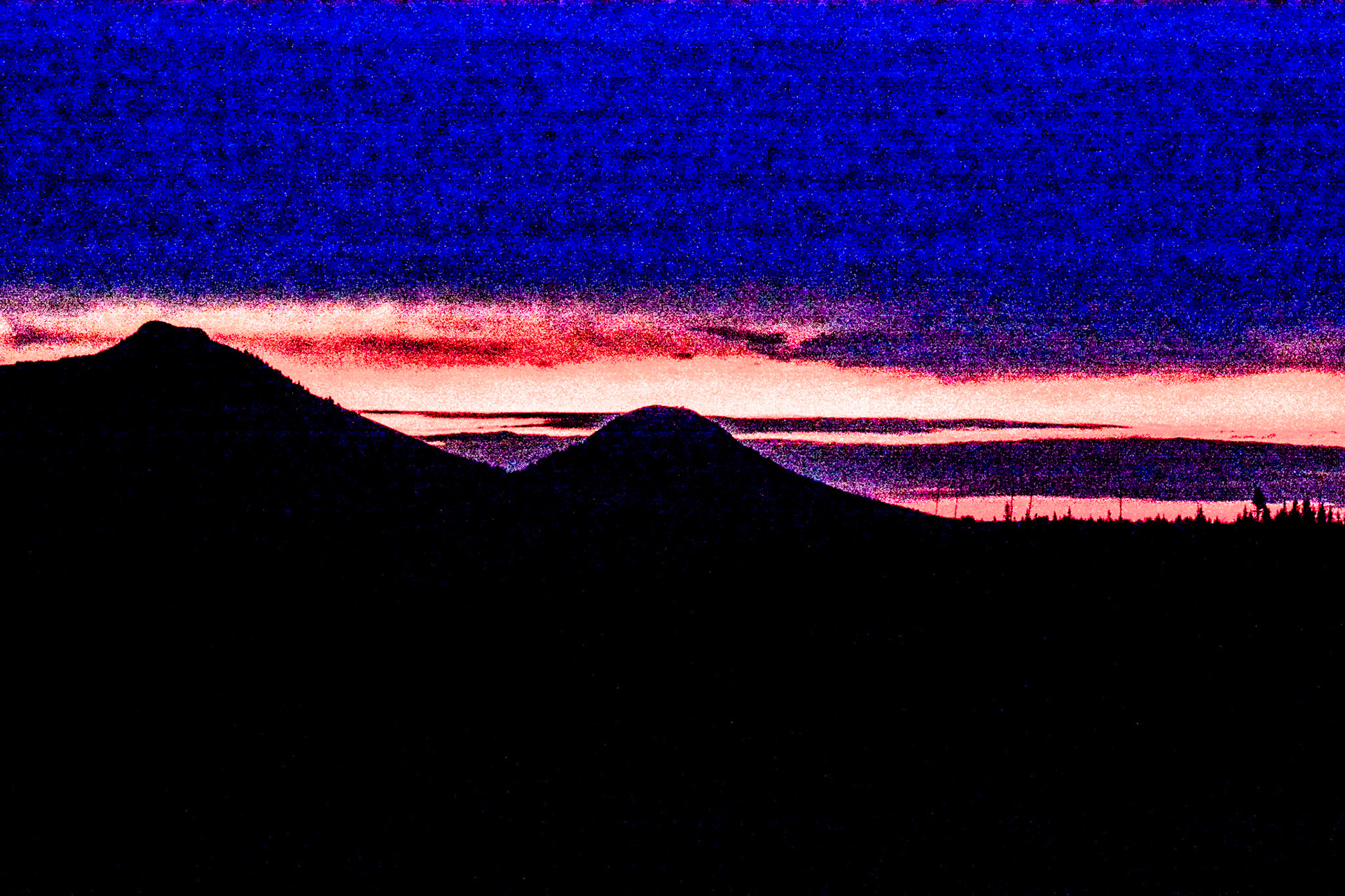 Thermal imaging of Mons Draconis from basecamp the night before our second approach.